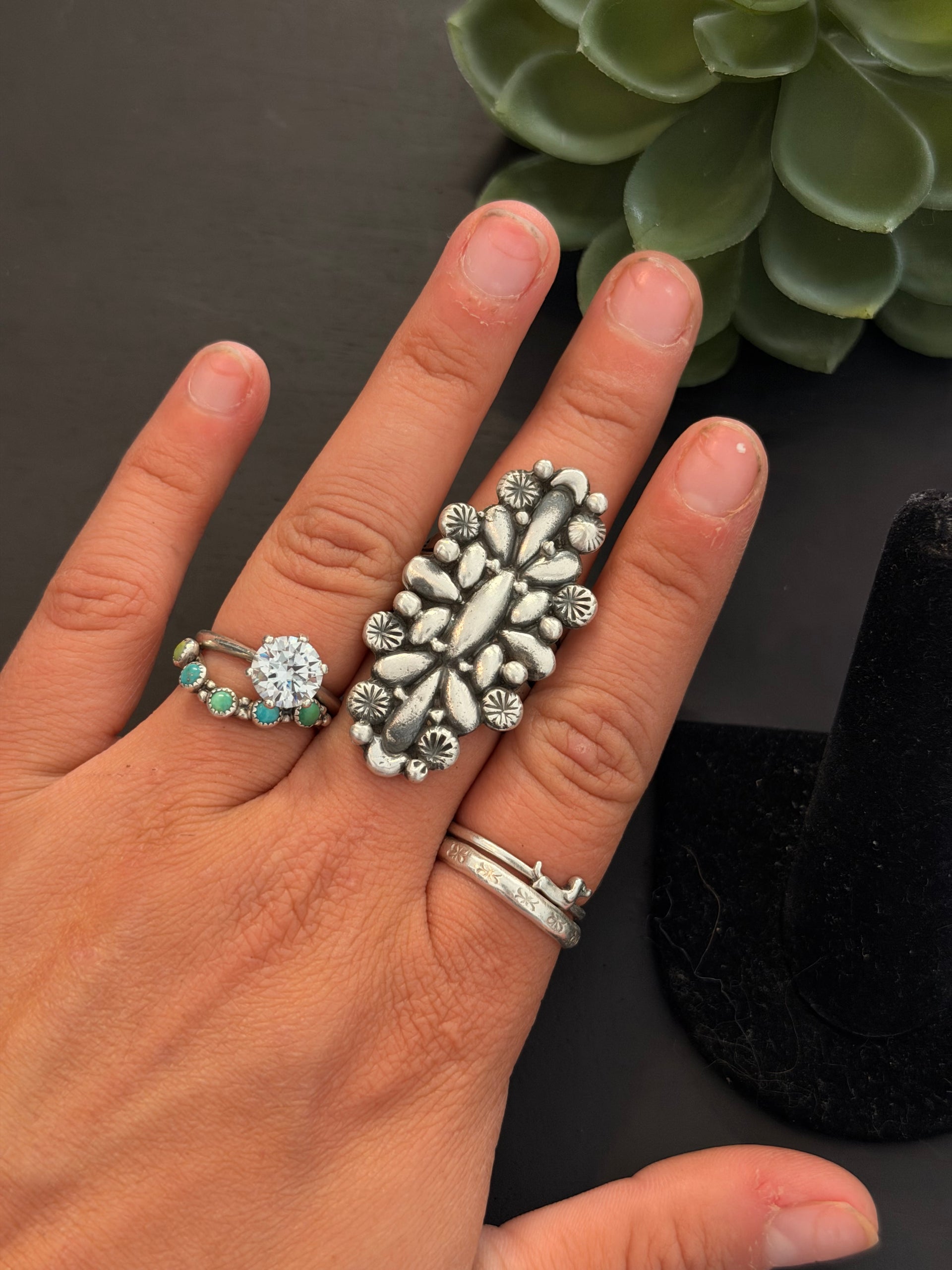 Leroy James Sterling Silver Ring Size 8.25