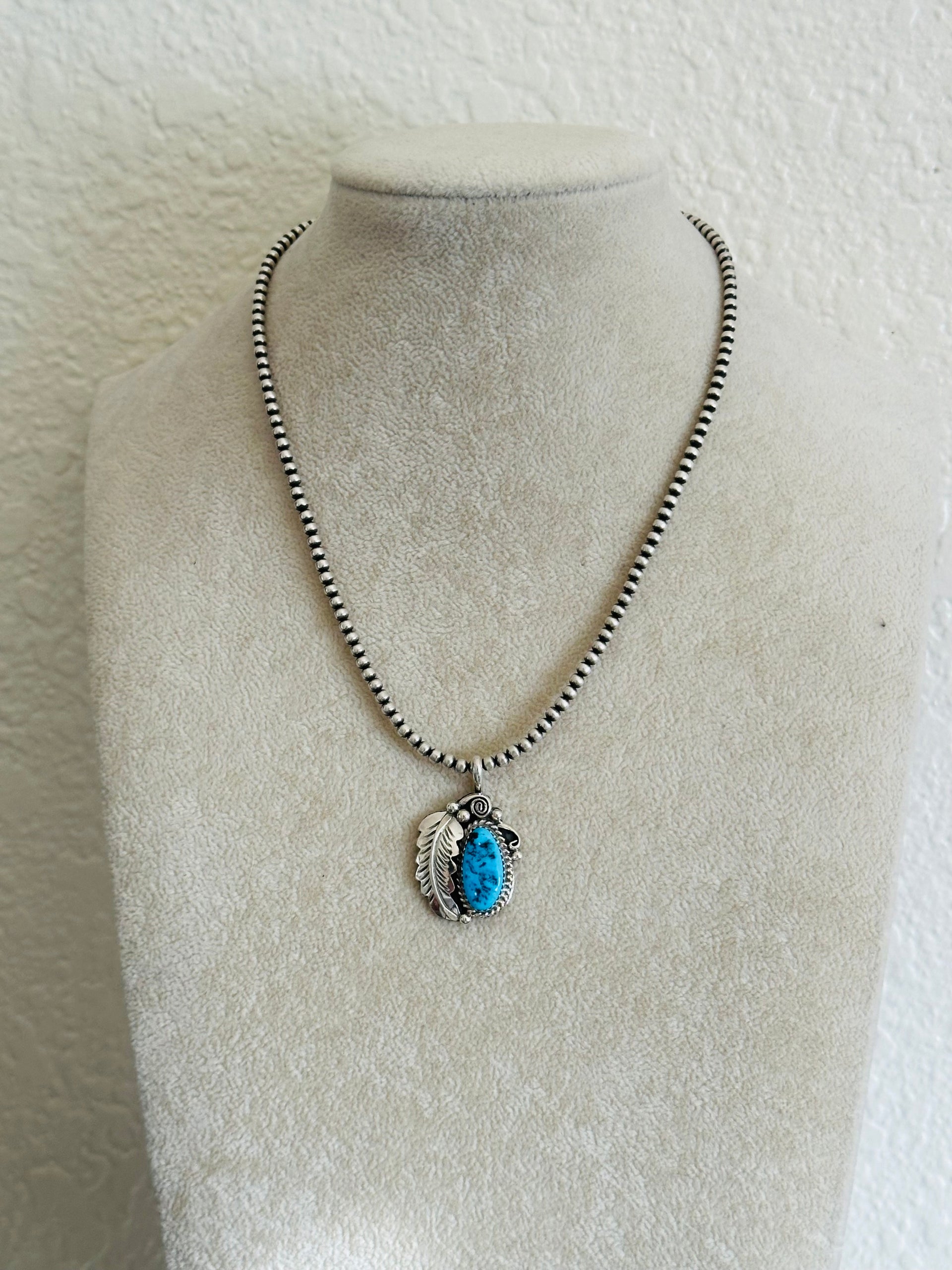 Julia Etsitty Kingman Turquoise & Sterling Silver Pendants