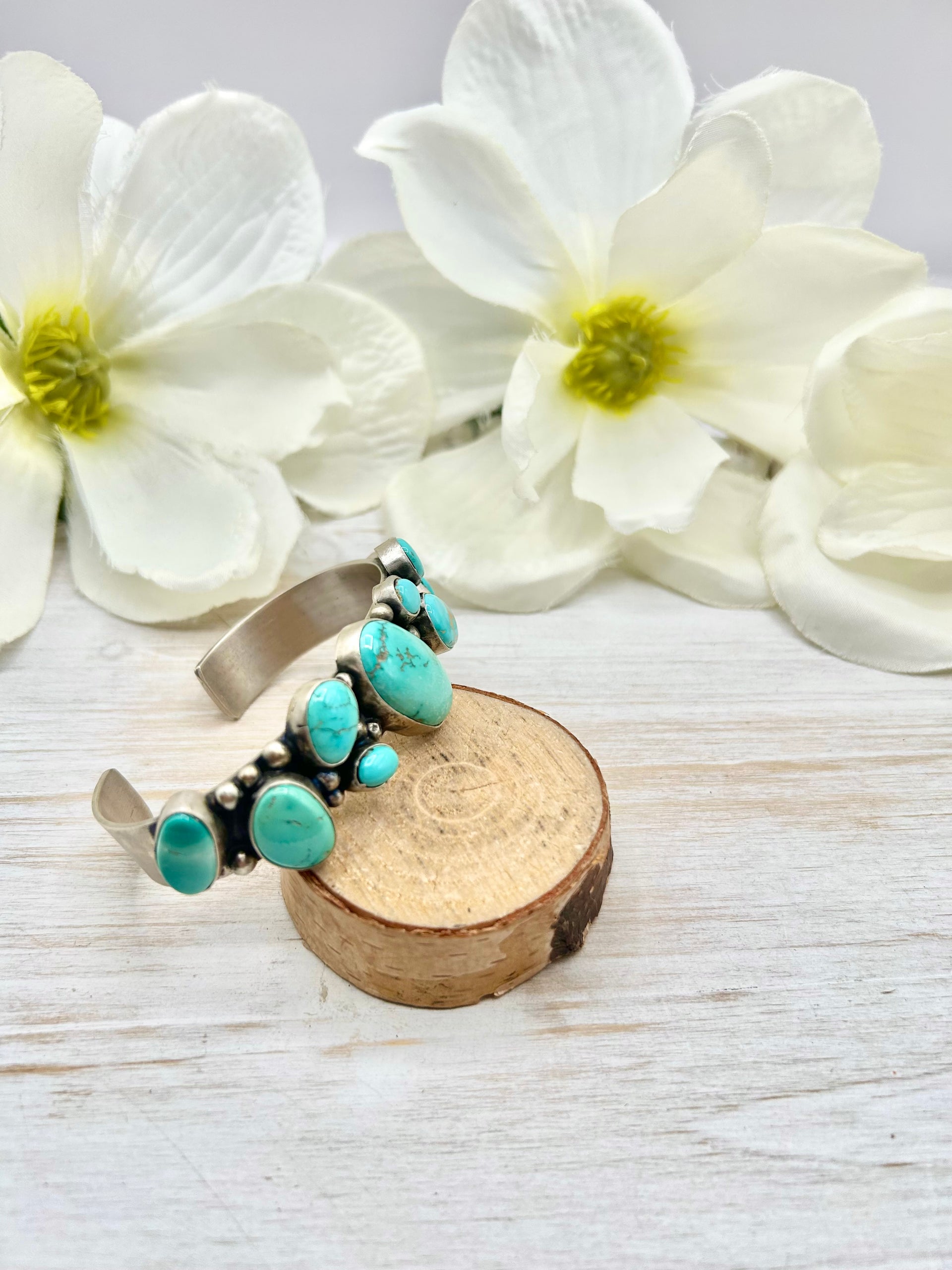 Bobby Johnson Royston Turquoise & Sterling Silver Cuff Bracelet