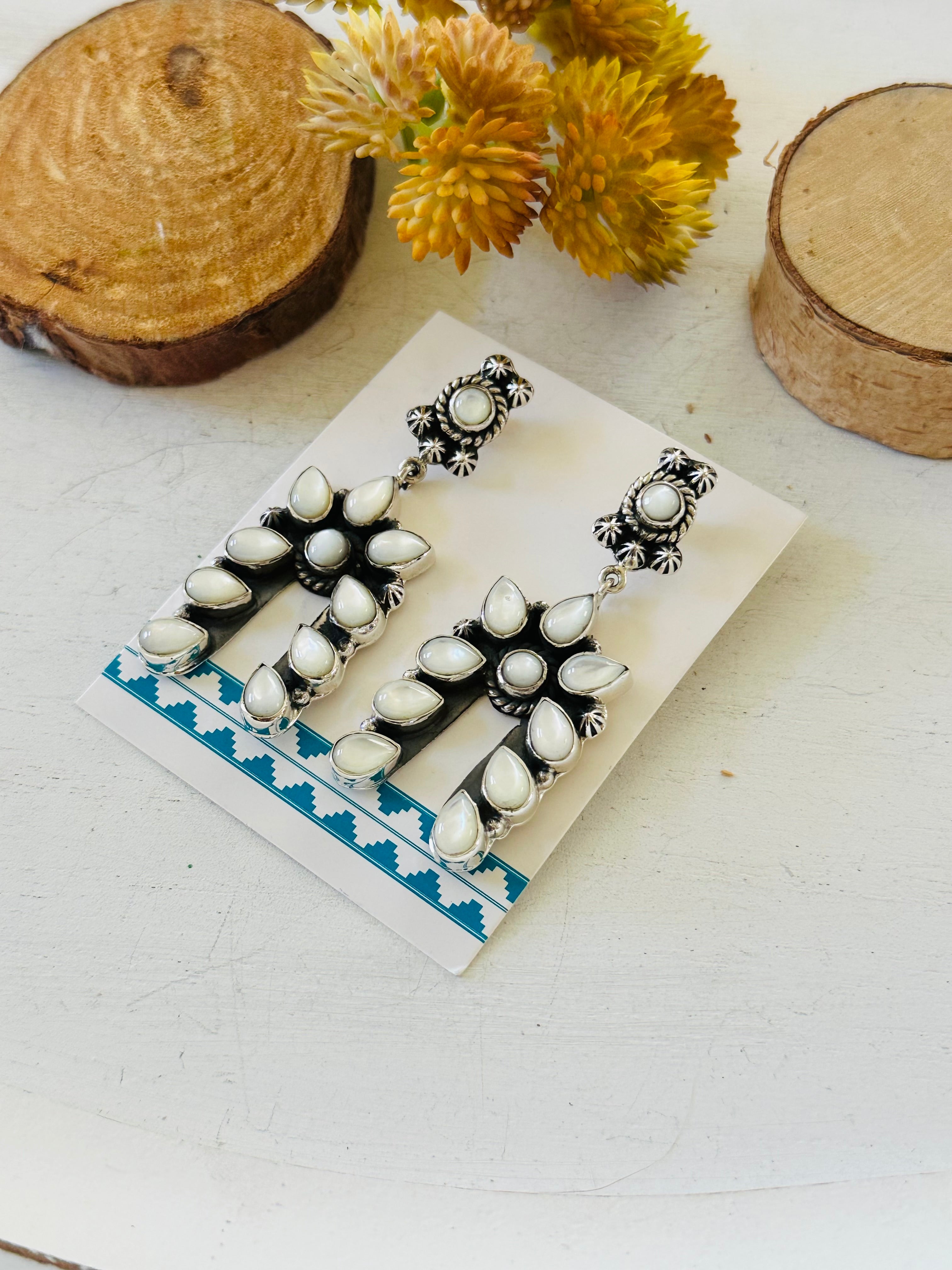 TTD “The Storm” Mother of Pearl & Sterling Silver Earrings