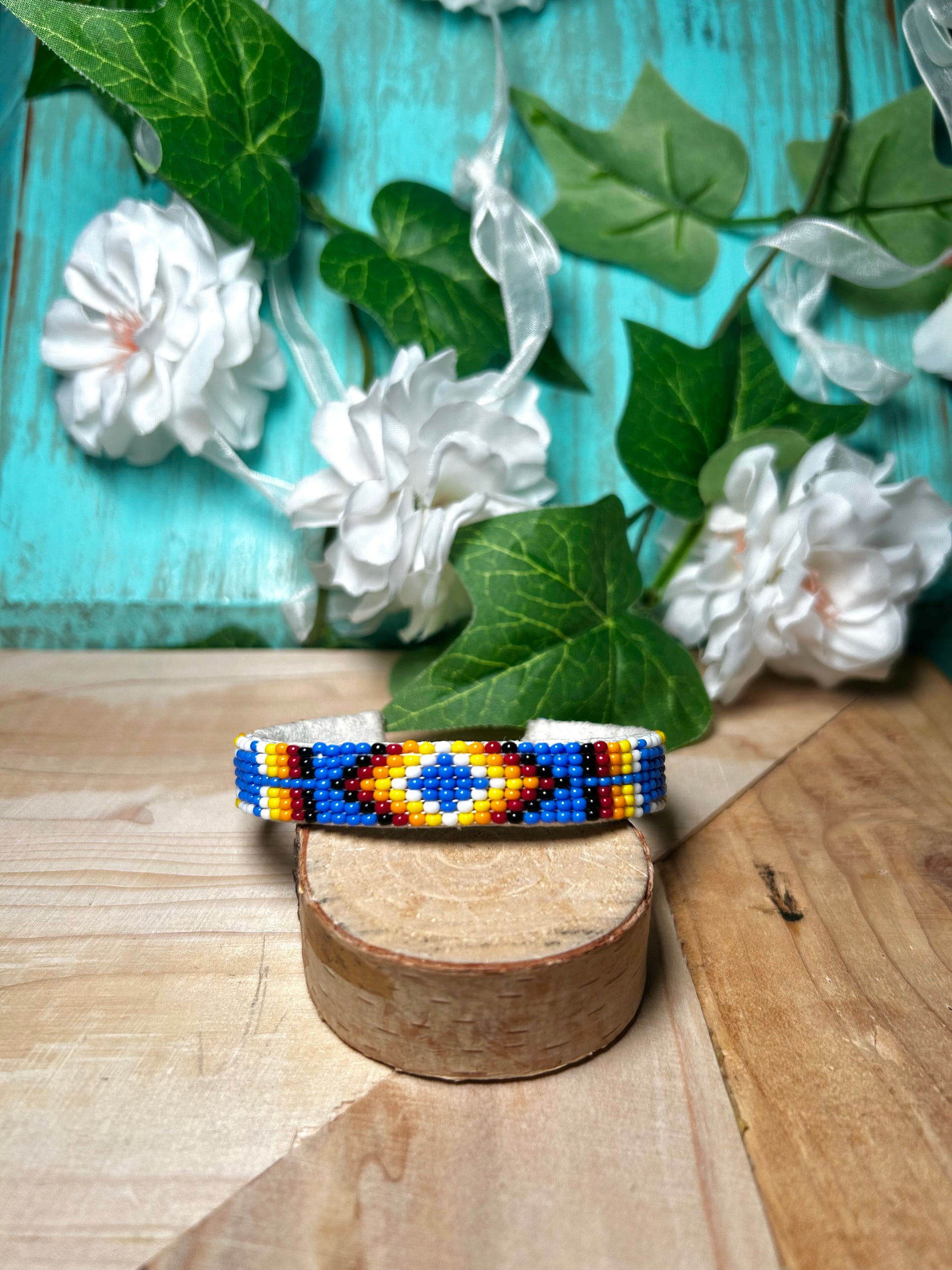 Navajo Made Beaded Cuff Bracelet