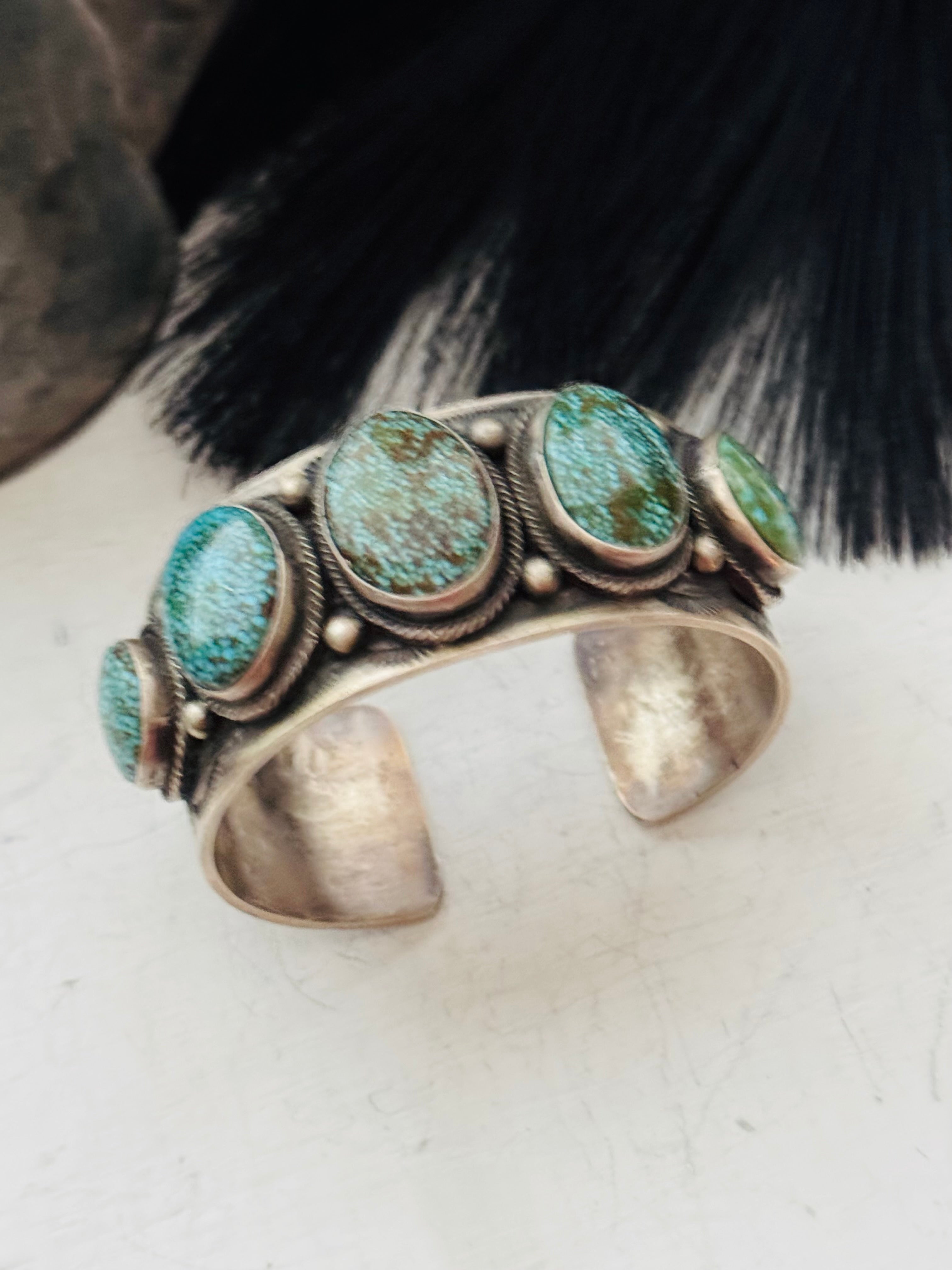 Bobby Johnson Sonoran Mountain Turquoise & Sterling Silver Cuff Bracelet