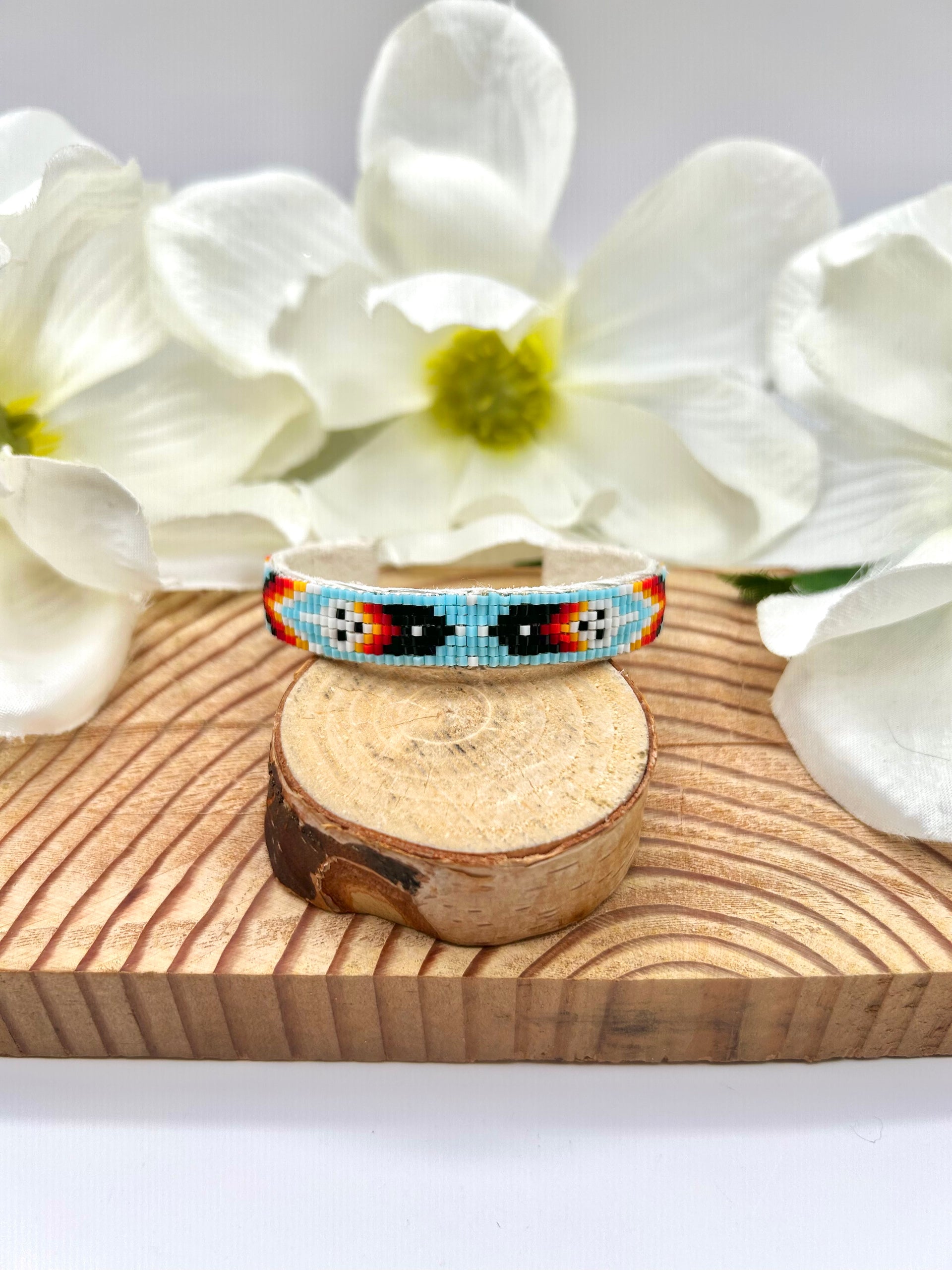 Navajo Made Beaded Cuff Bracelet