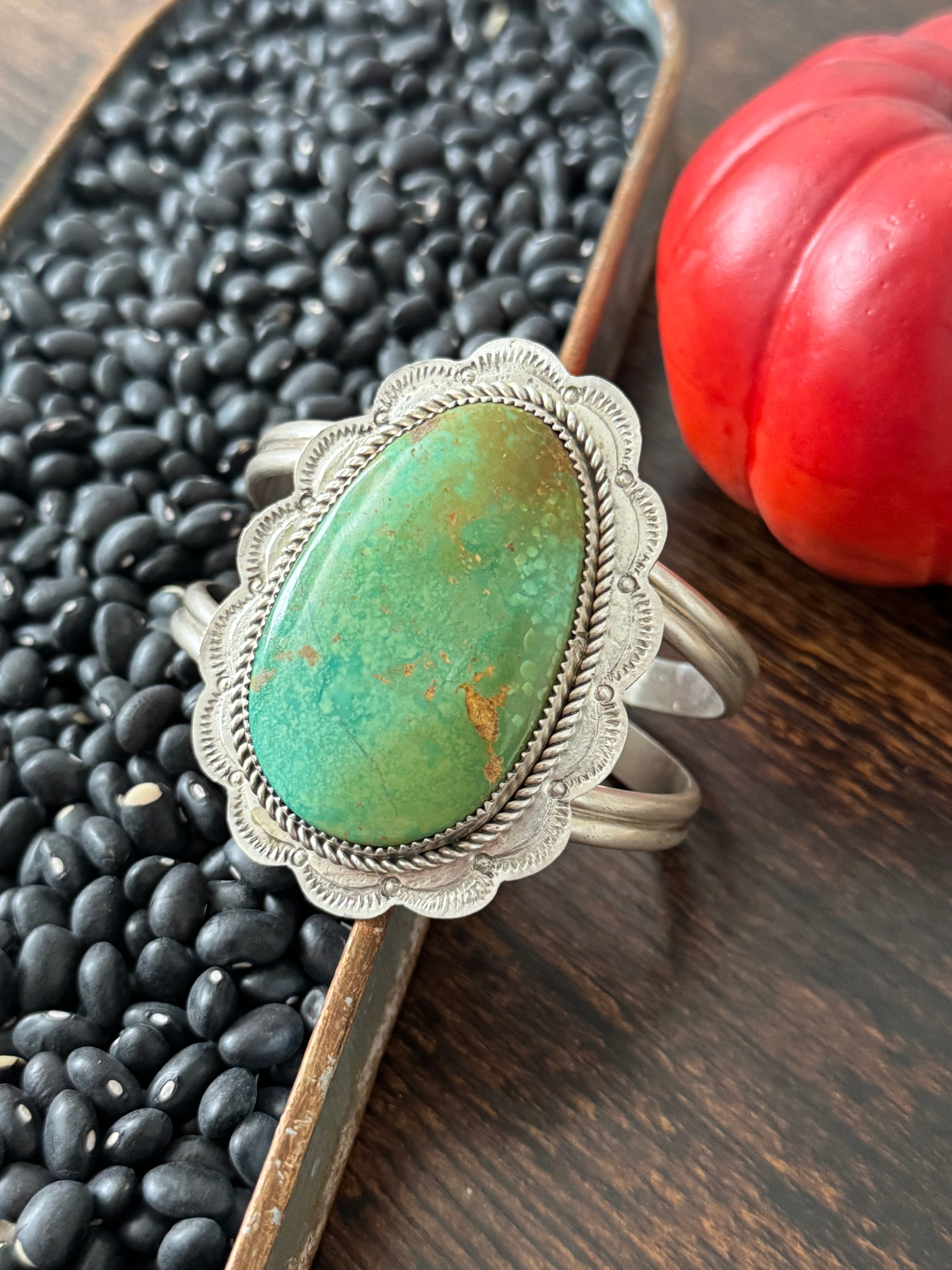 Danny Hinio Royston Turquoise & Sterling Silver Cuff Bracelet