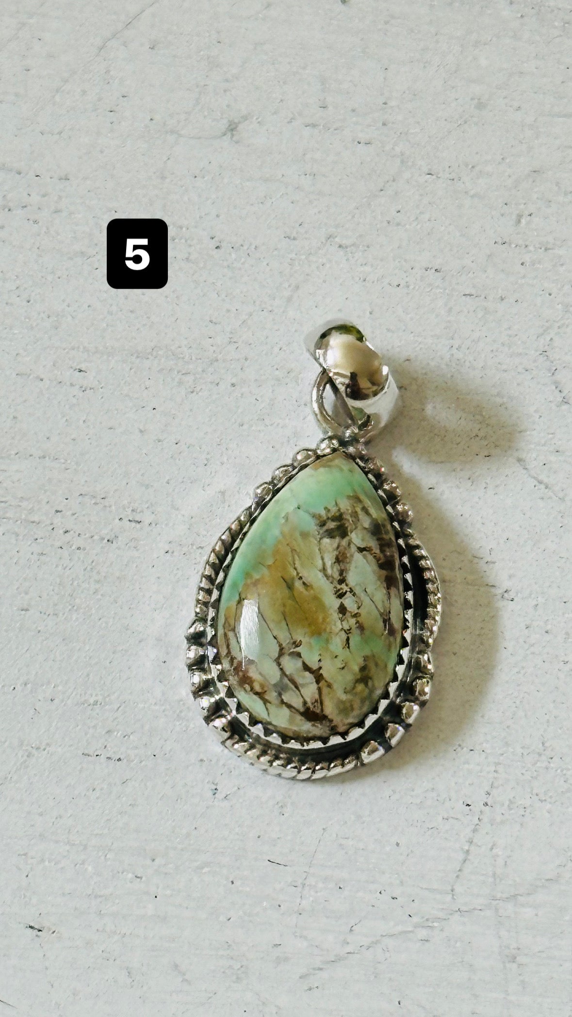 Southwest Handmade Turquoise & Sterling Silver Pendant