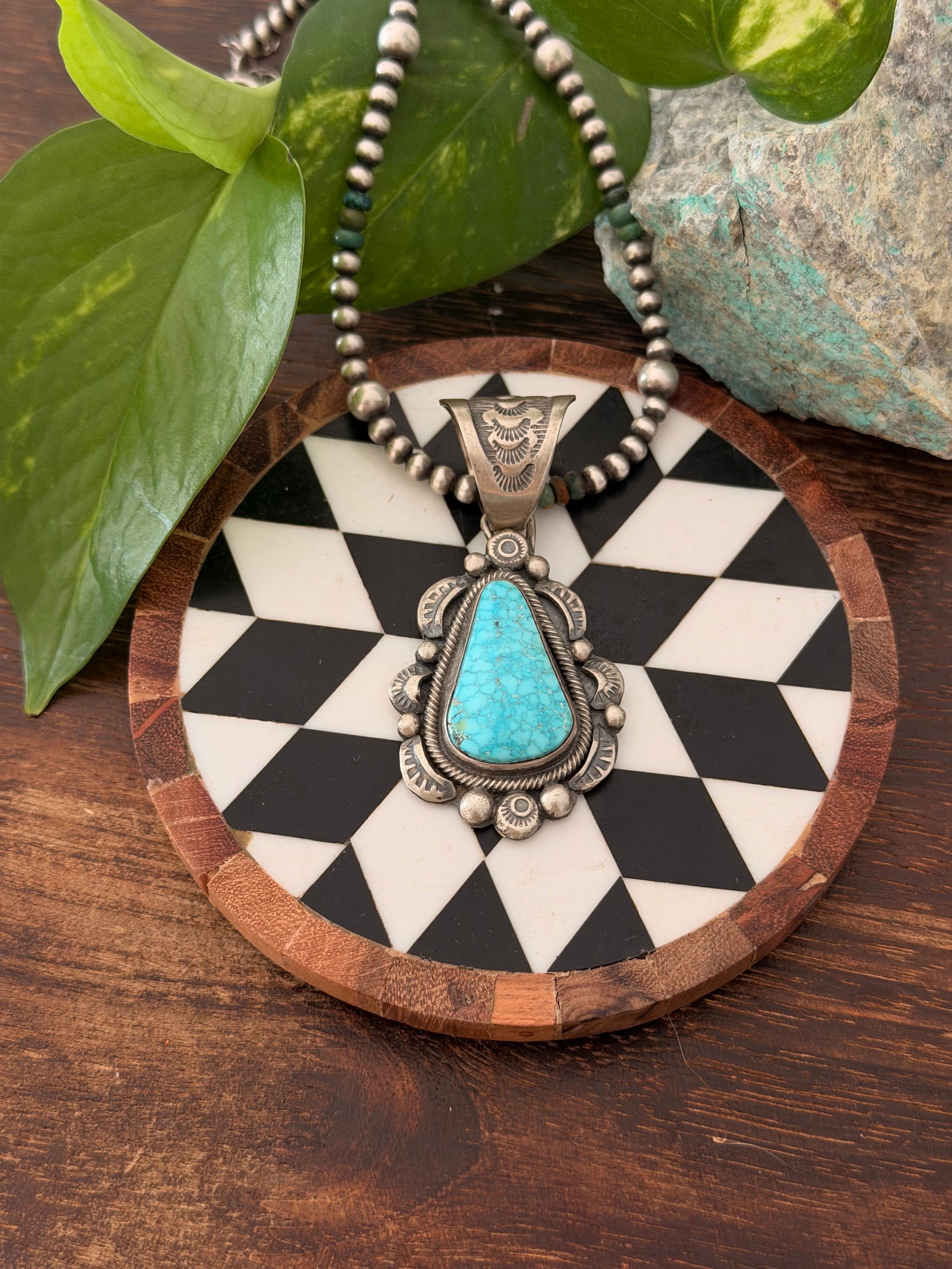 Boyd Ashley Kingman Turquoise & Sterling Silver Pendant