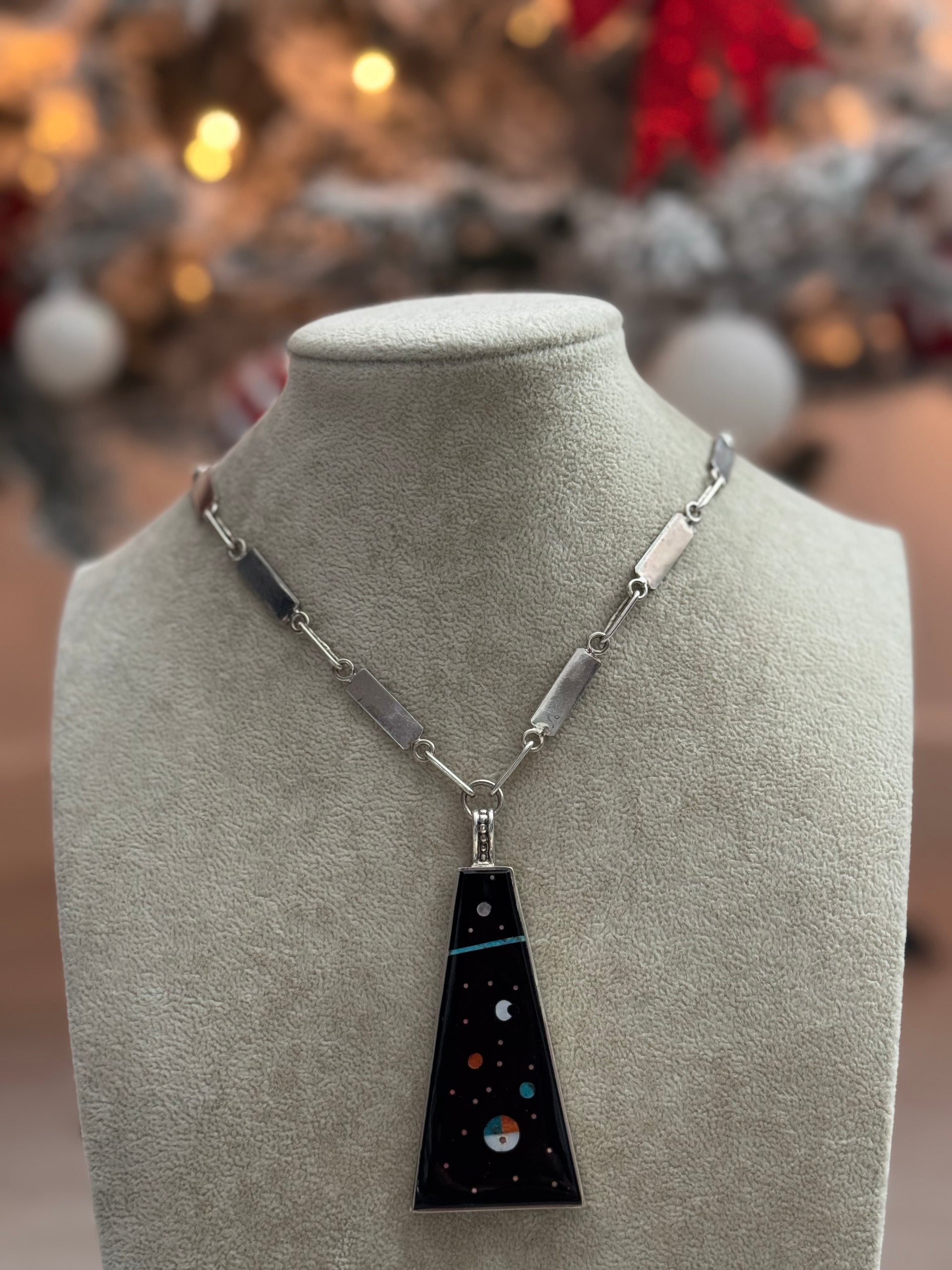 Harold Smith Multi Stone Galaxy & Sterling Silver Necklace