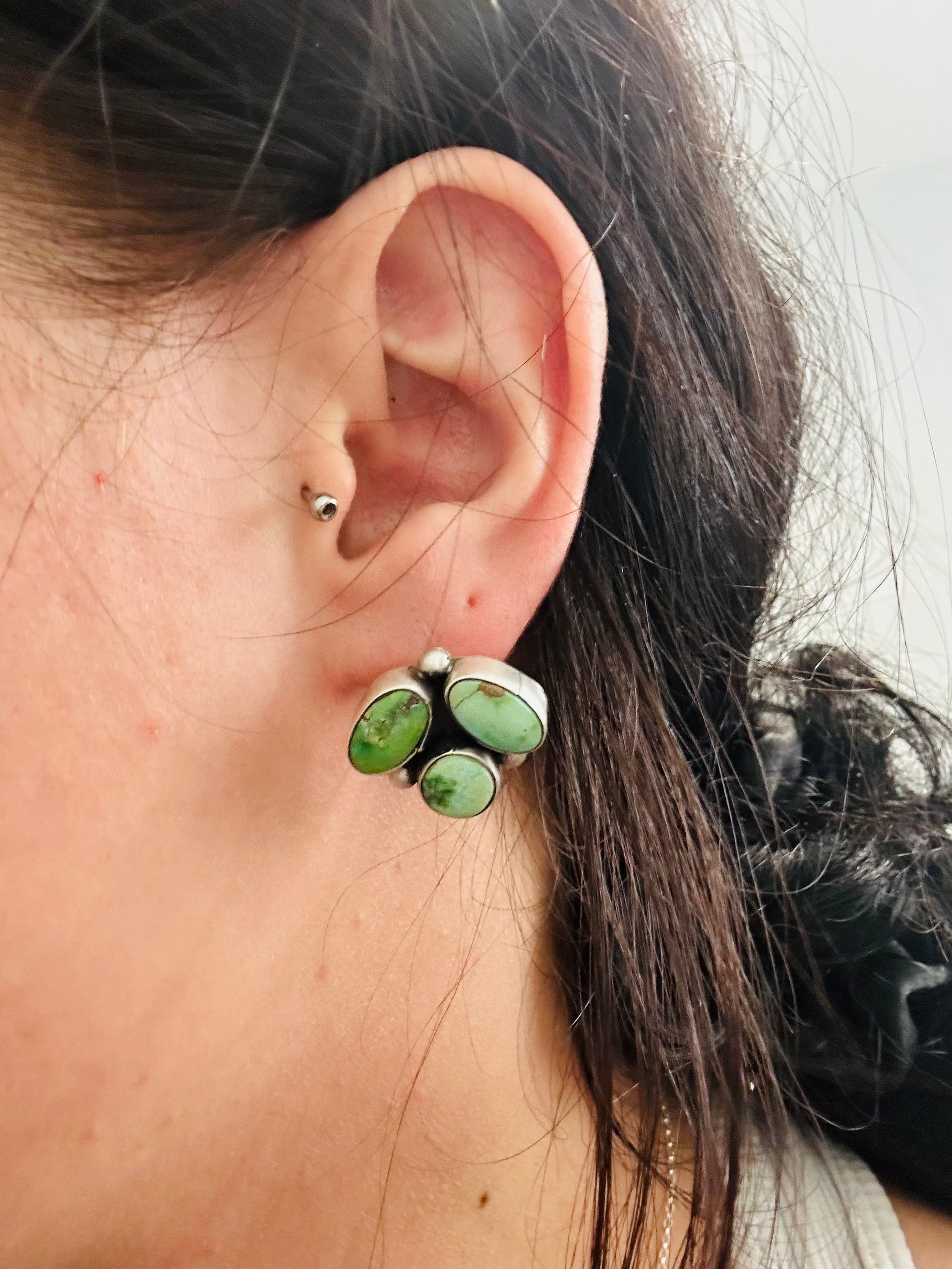Lorenzo Juan Sonoran Gold Turquoise & Sterling Silver Post Earrings