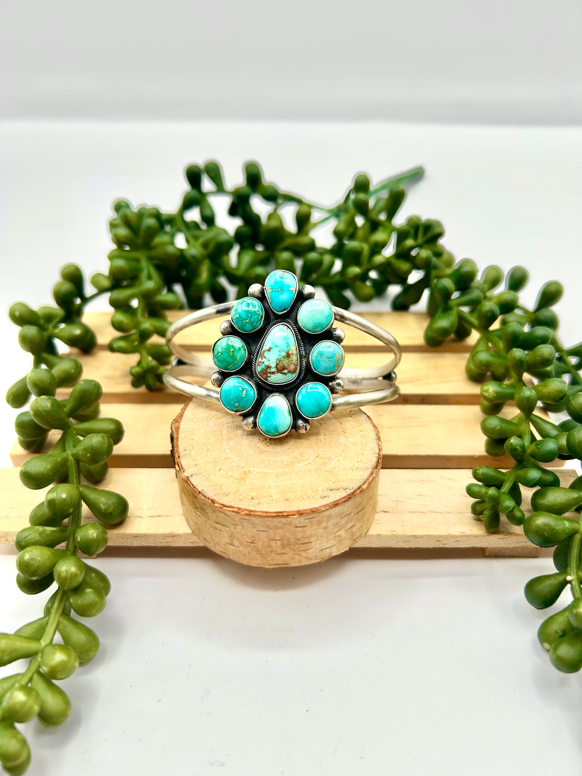 Bobby Johnson Royston Turquoise & Sterling Silver Cuff Bracelet