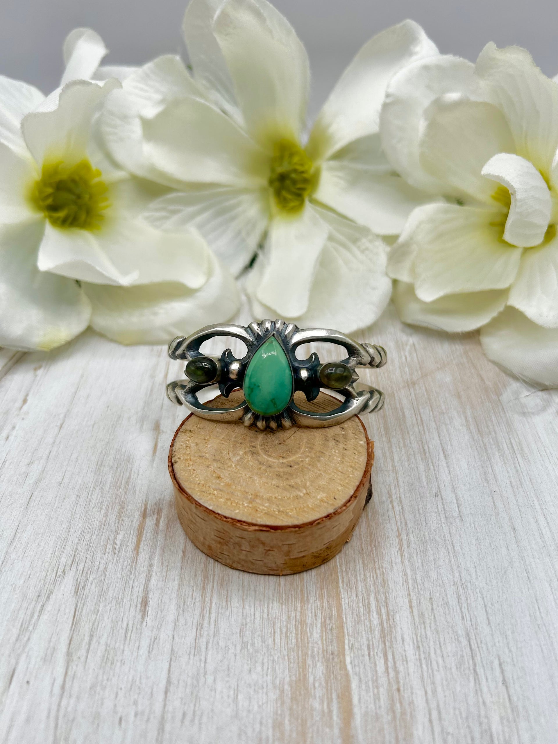Chimney Butte Multi Stone & Sterling Silver Cuff Bracelet