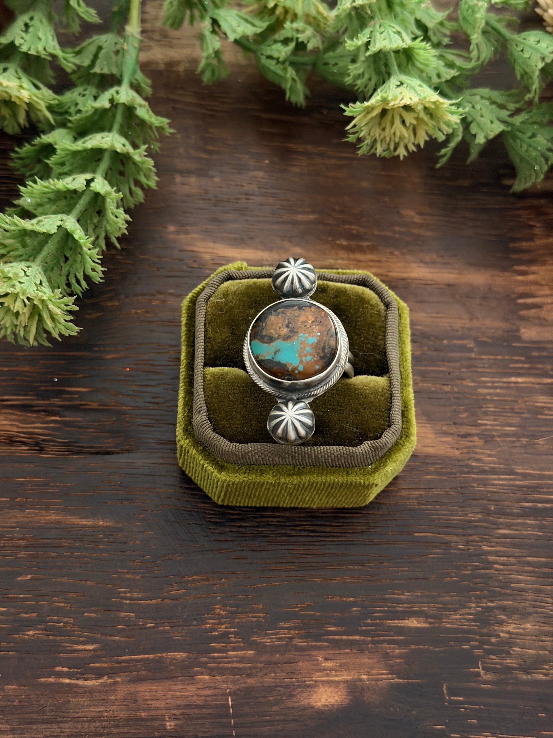 Danny Henio Royston Turquoise & Sterling Silver Adjustable Ring