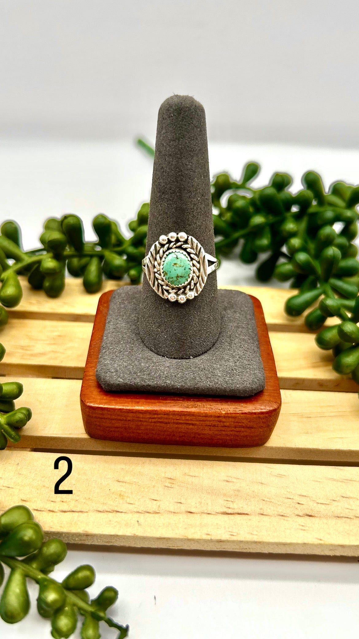 Navajo Made Kingman Turquoise & Sterling Silver Ring