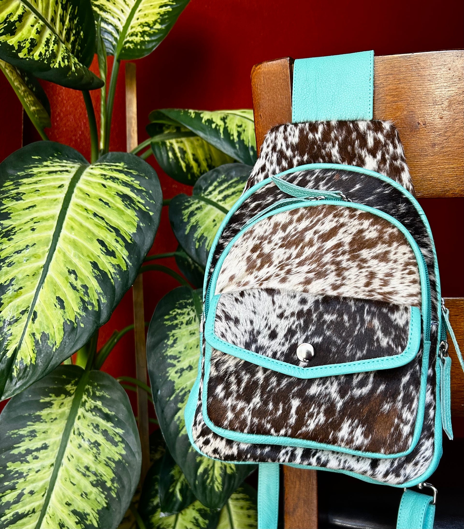 Genuine Cowhide Back Pack/Diaper Bag