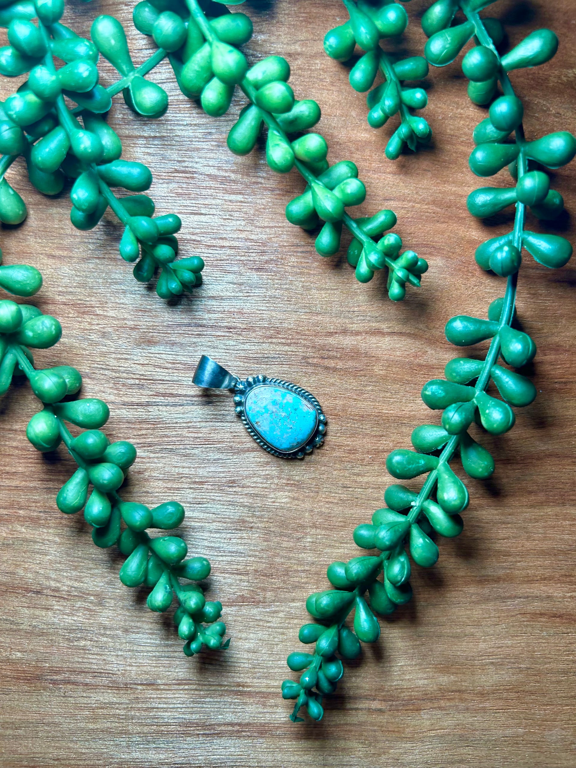 Navajo Made Royston Turquoise & Sterling Silver Pendant