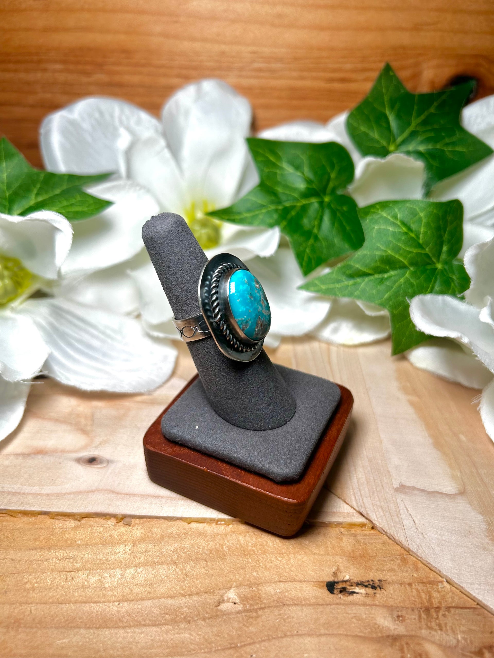 Bessie Skeets Royston Turquoise & Sterling Silver Ring Size 6.25