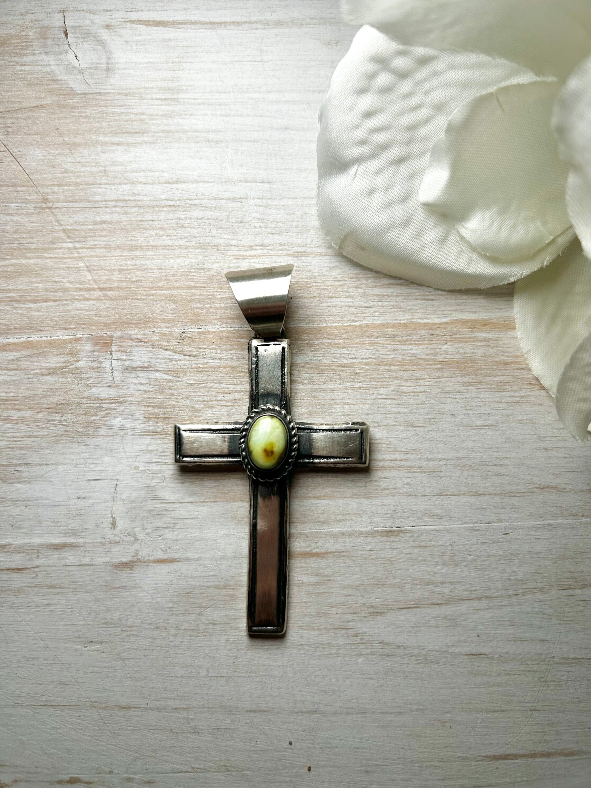 Chimney Butte Palomino Variscite & Sterling Silver Pendant