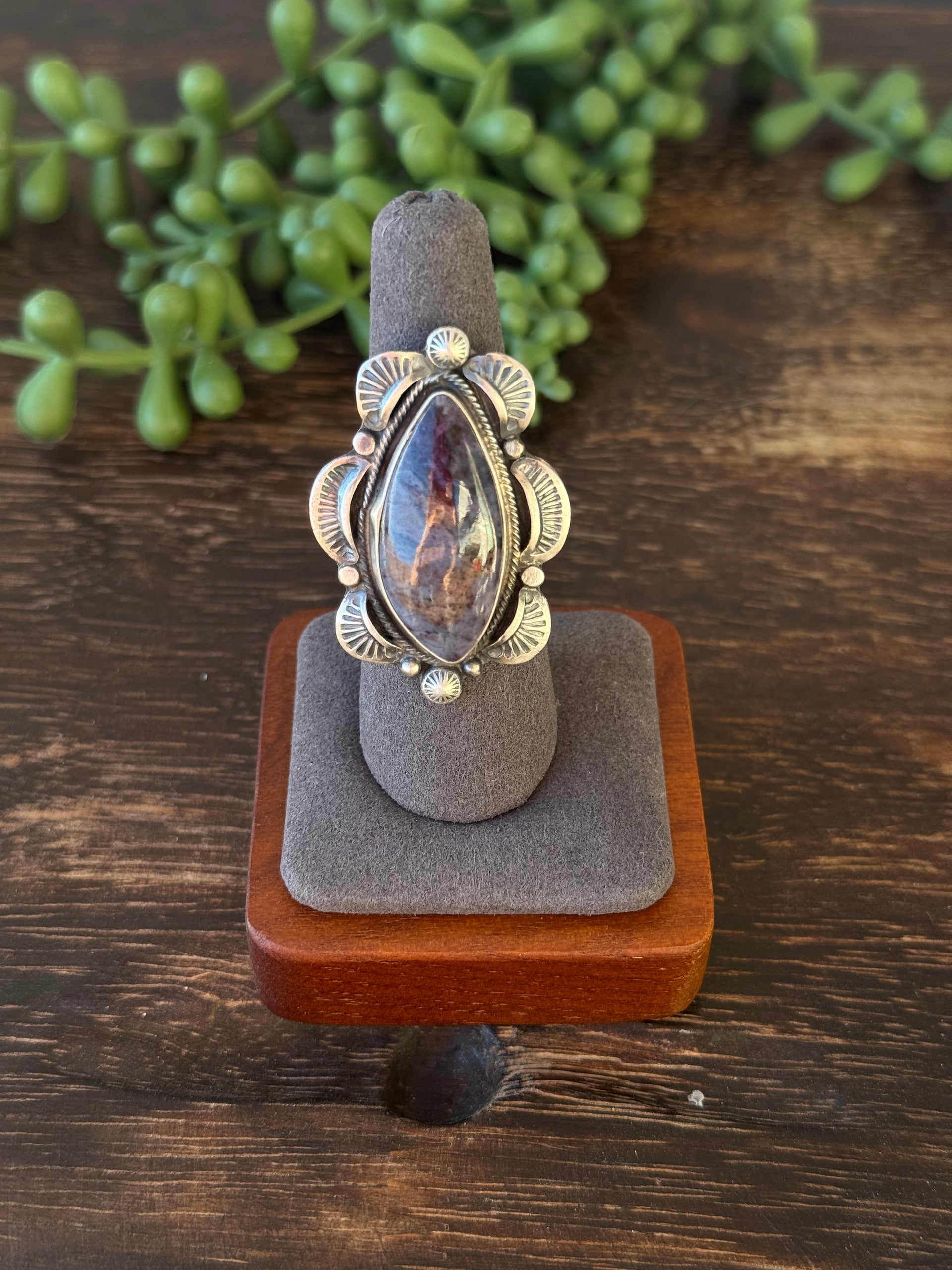 Thomas Francisco Sugilite & Sterling Silver Ring Size 6.75