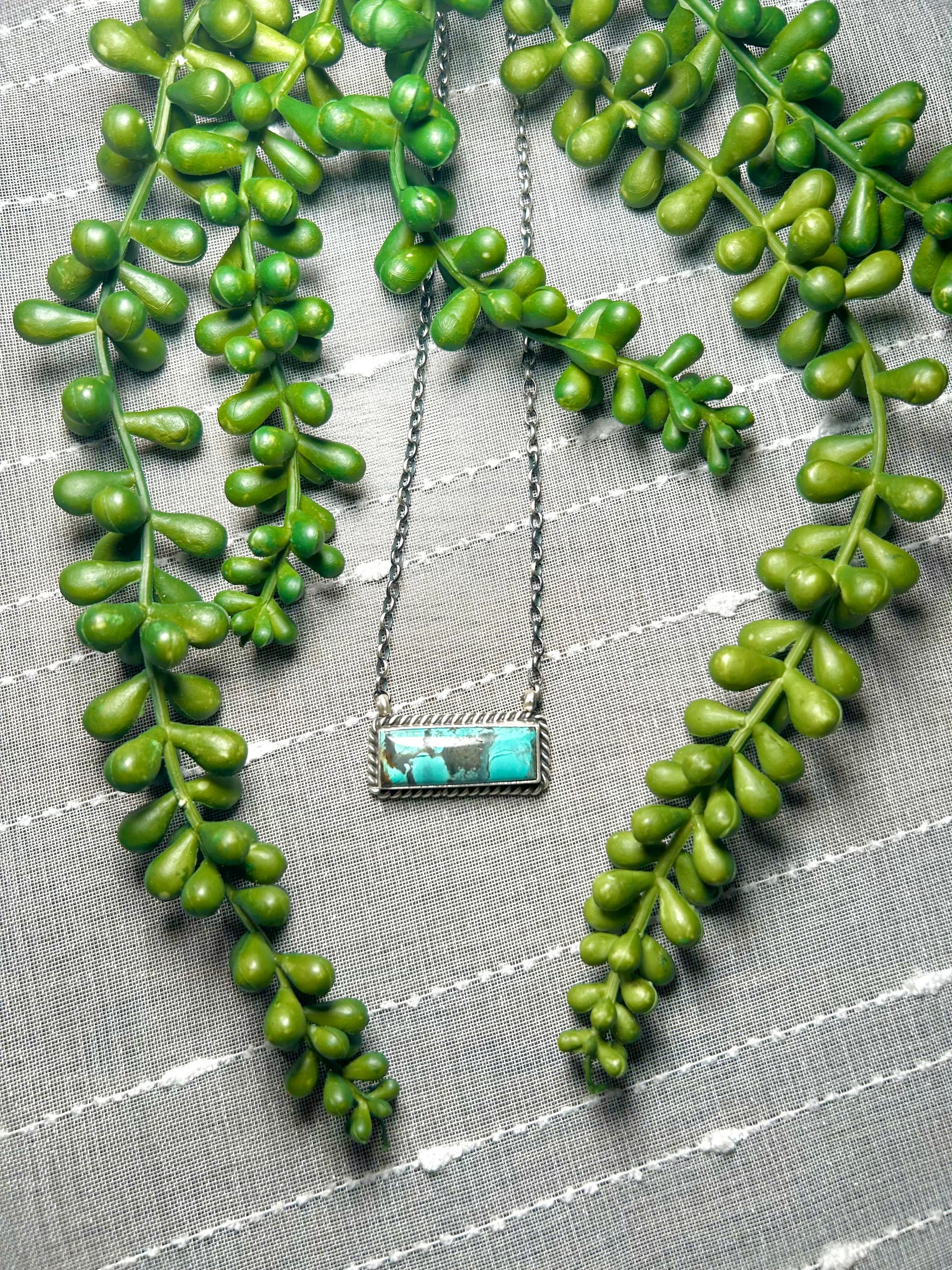Johnny Dixon #8 Turquoise & Sterling Silver Necklace