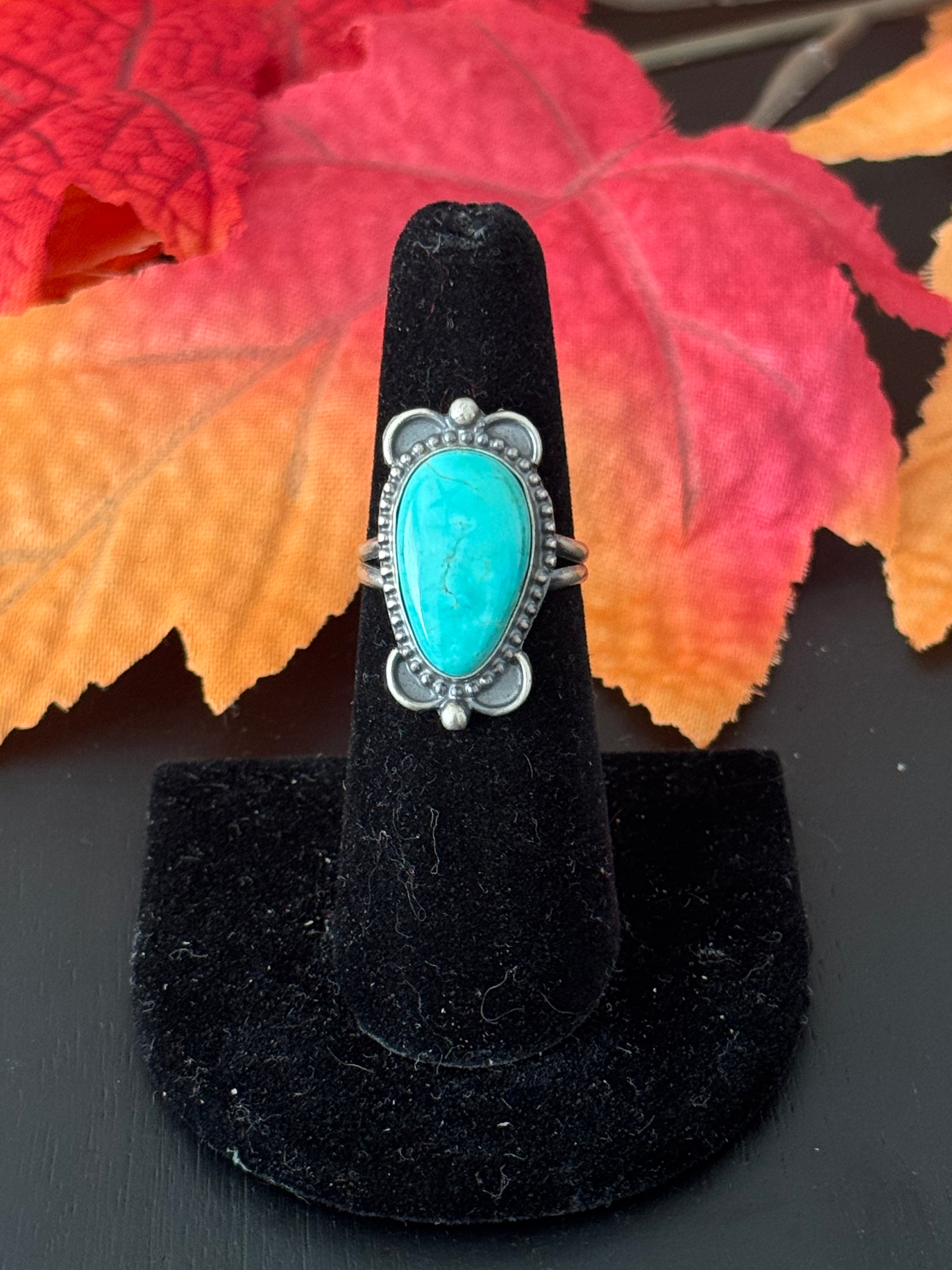 Navajo Made Turquoise & Sterling Silver Ring