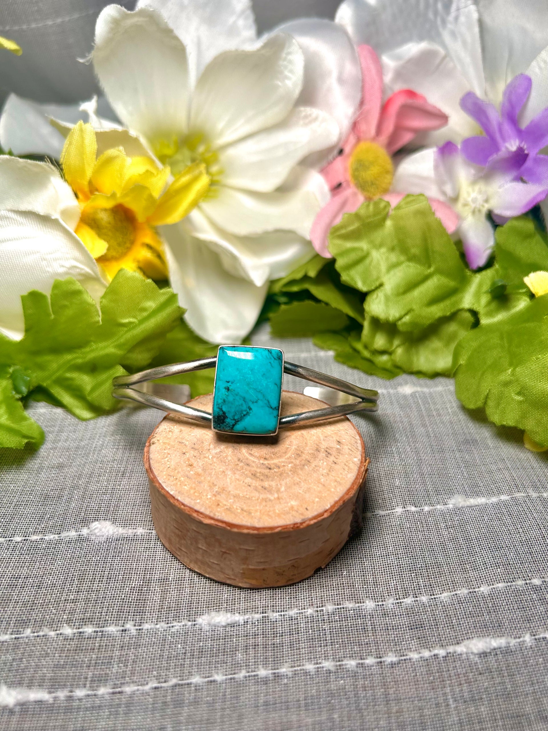 Dave Skeets Kingman Turquoise & Sterling Silver Cuff Bracelet