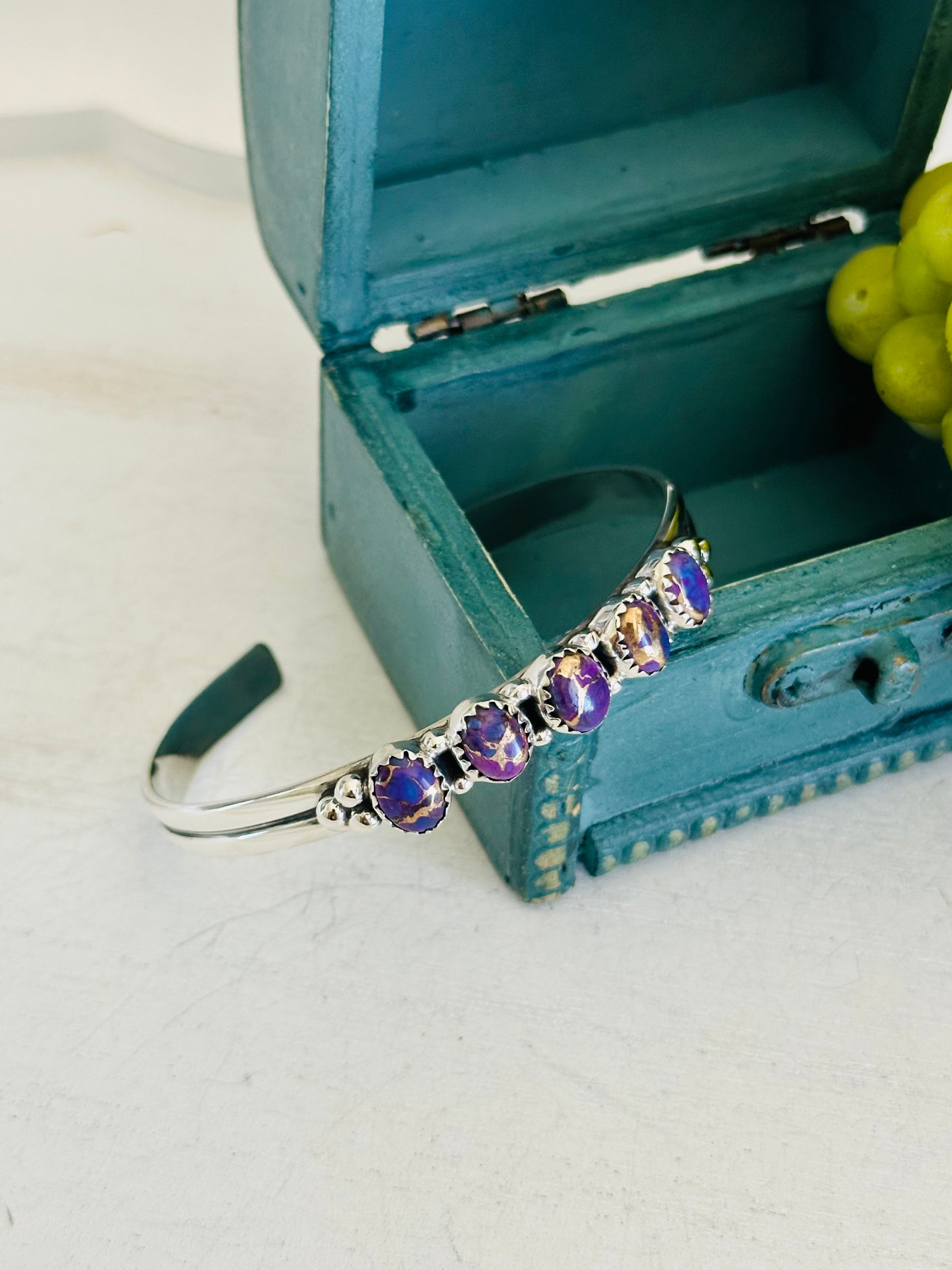 TTD “Jaycee” Purple Mohave Turquoise & Sterling Silver Cuff Bracelet