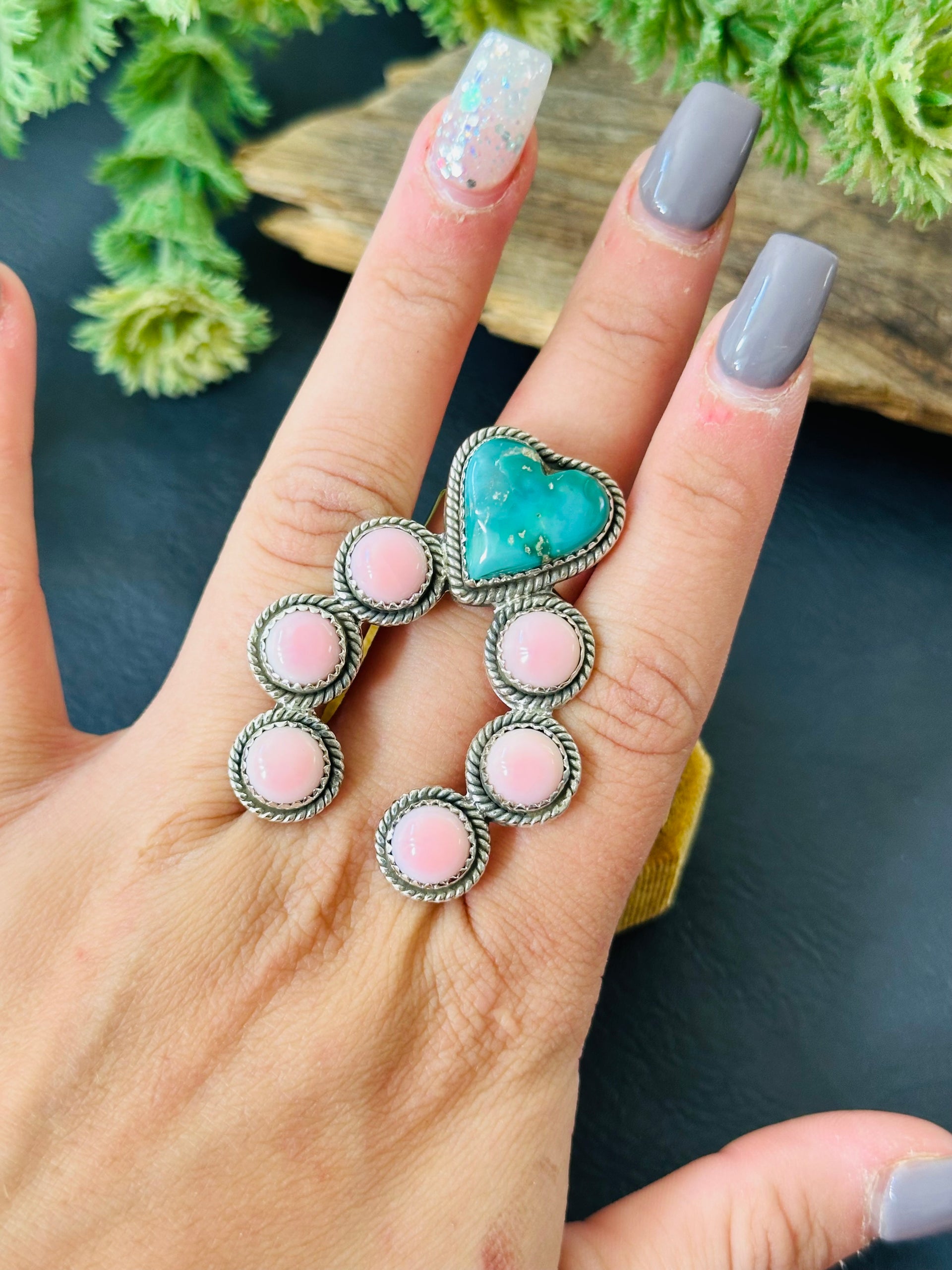 TTD “Infinity” Multi Stone & Sterling Silver Adjustable Ring