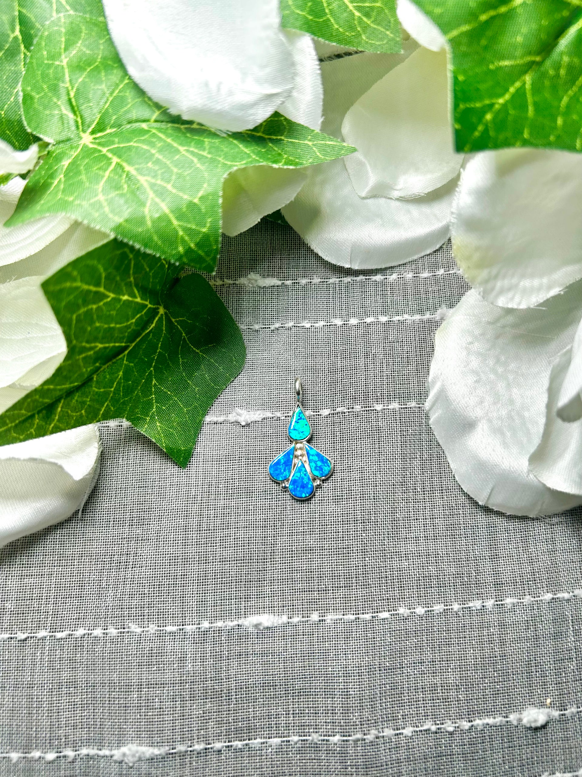 Zuni Opal & Sterling Silver Pendant