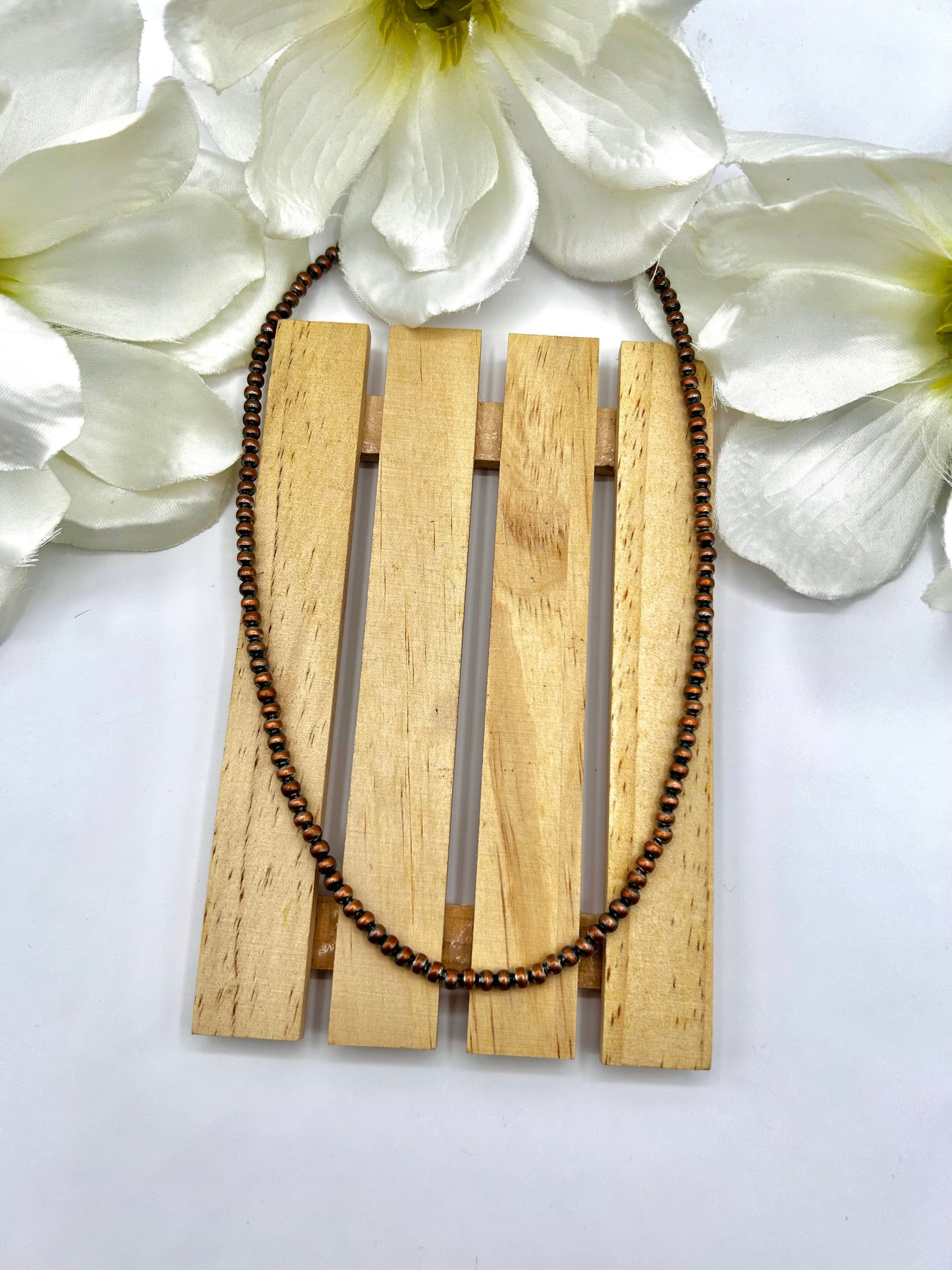 Navajo Made Strung 4 MM Copper Necklace