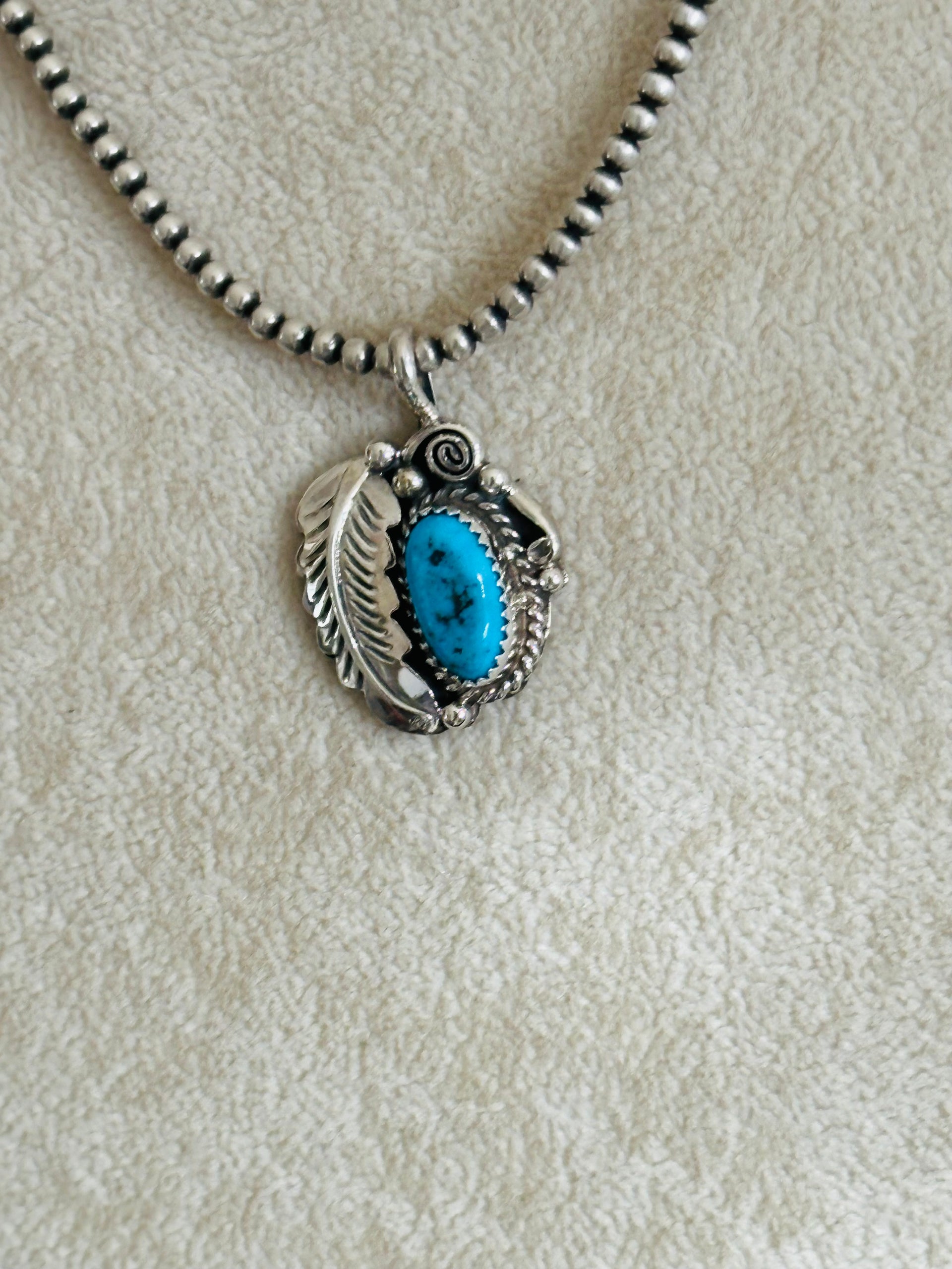 Julia Etsitty Kingman Turquoise & Sterling Silver Pendants