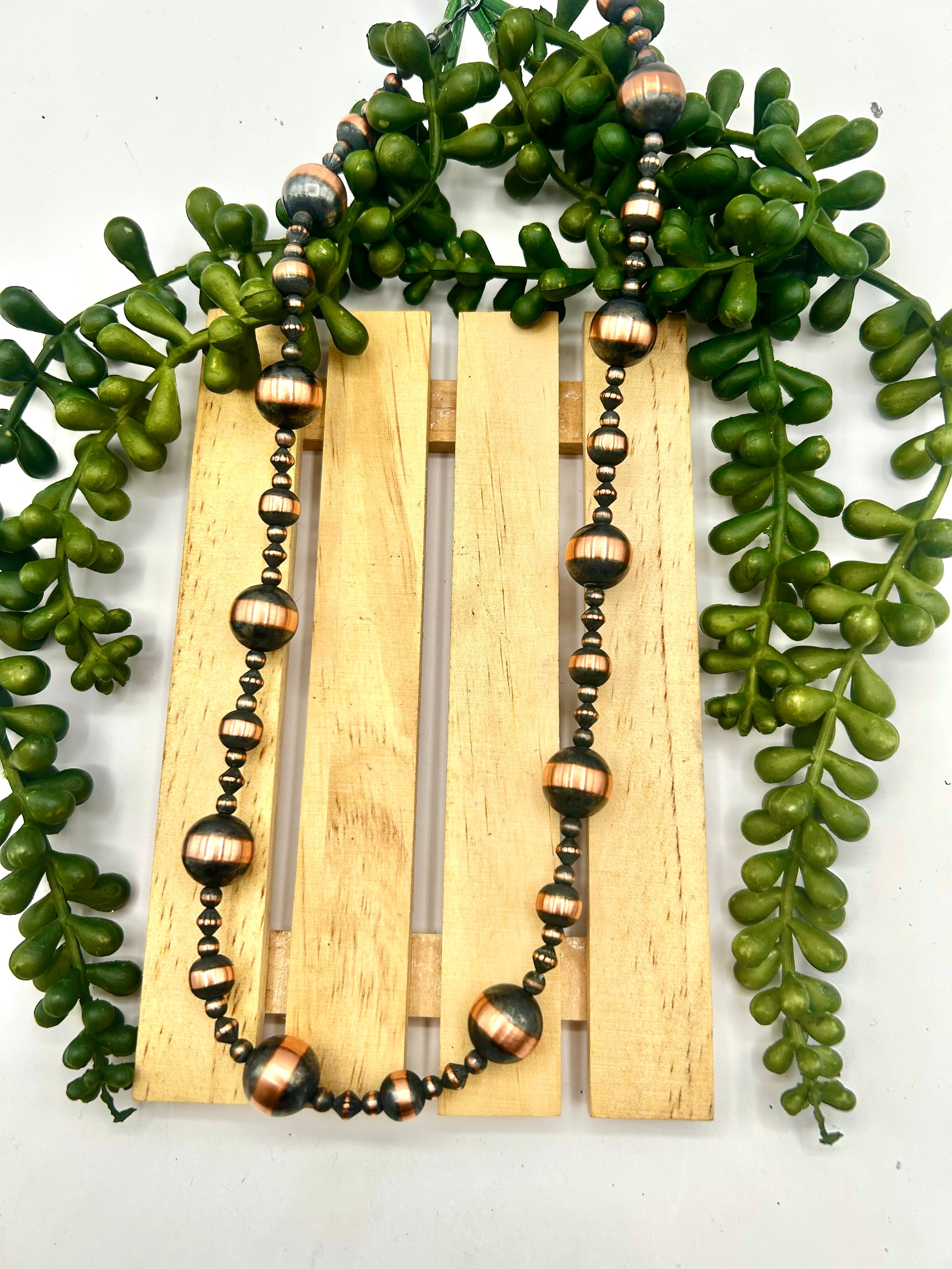 Navajo Made Strung Copper Necklace