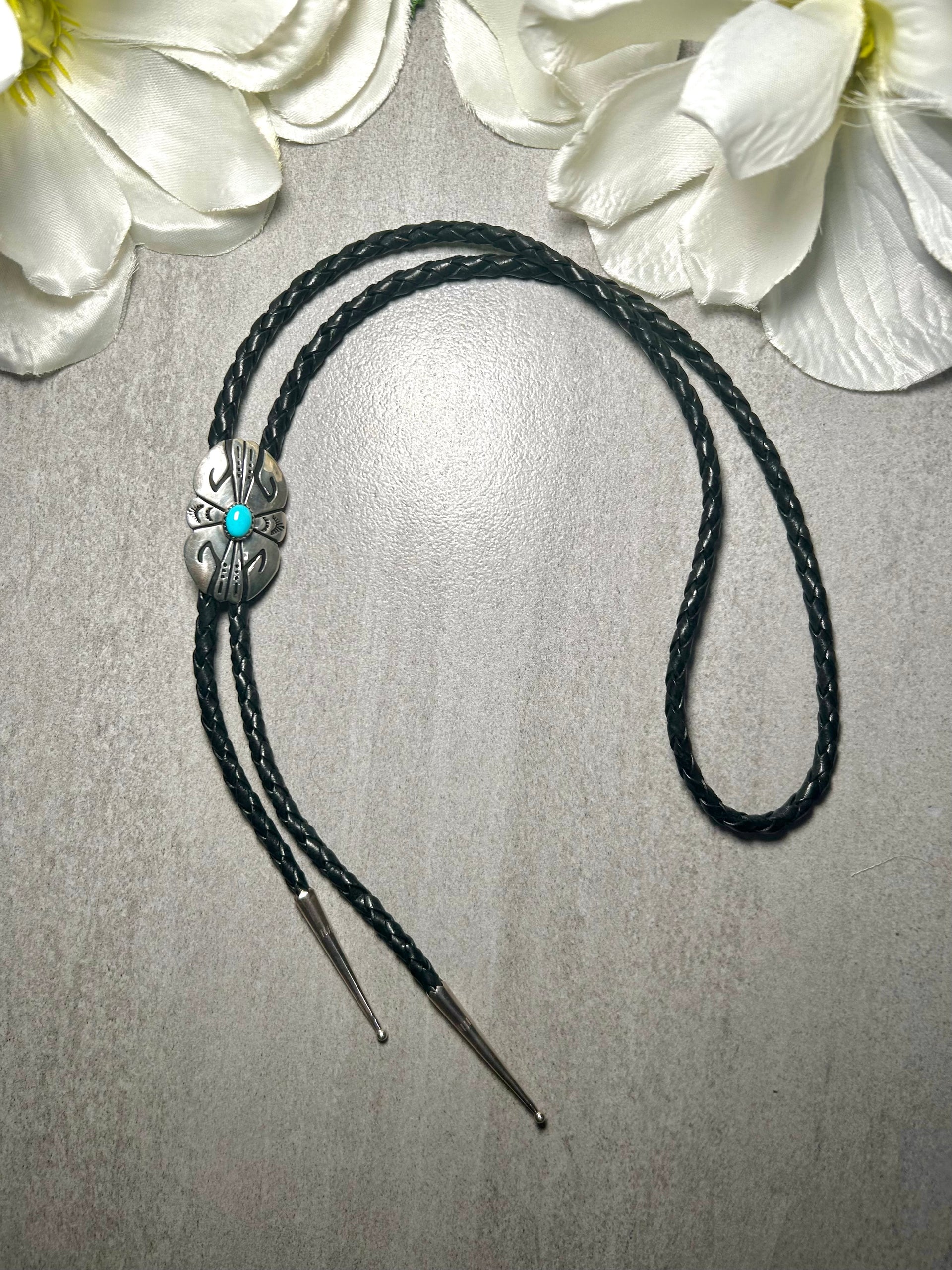 Tommy and Tose Singer Kingman Turquoise & Sterling Silver Bolo Tie