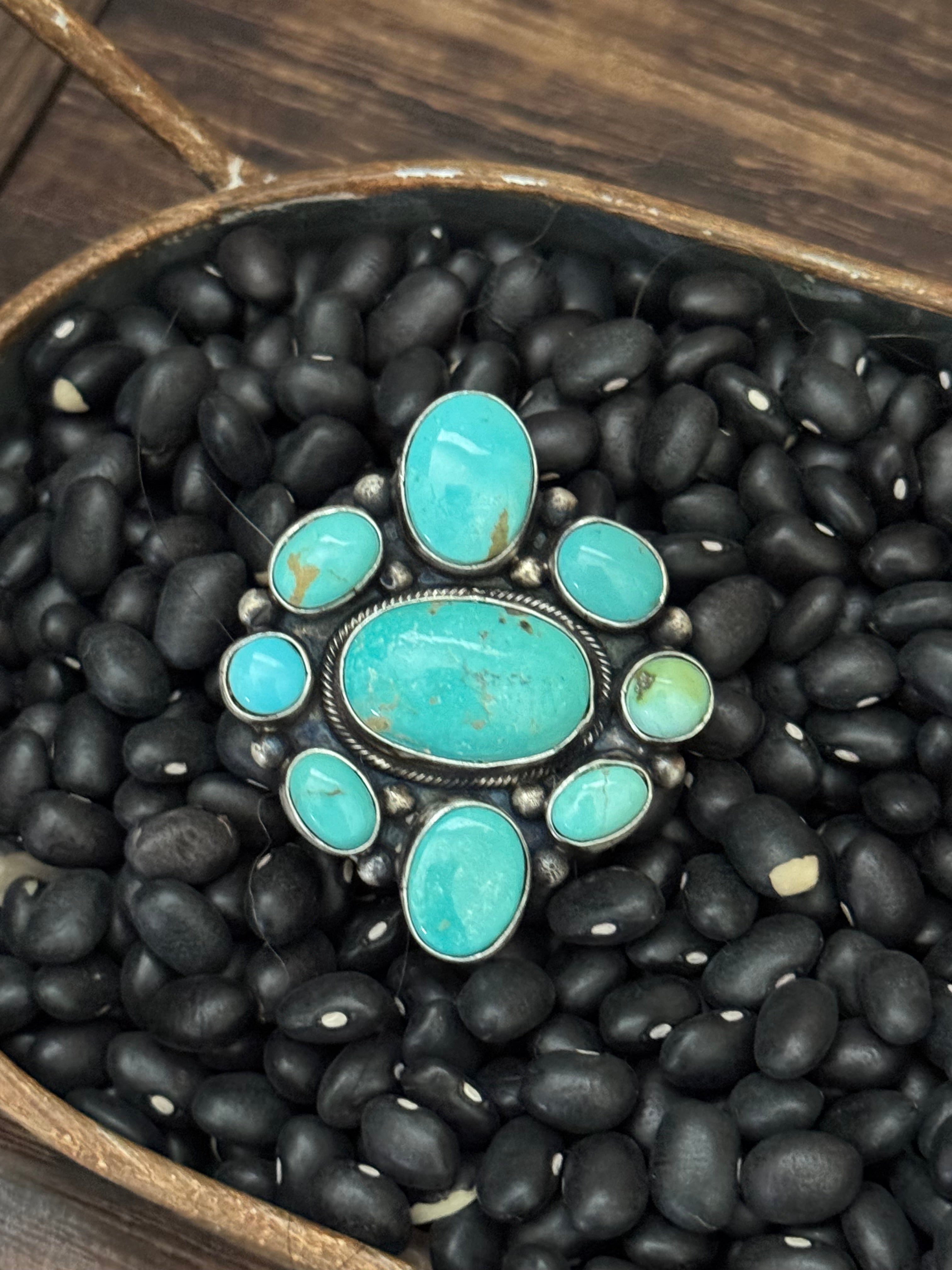 Sheila Becenti Kingman Turquoise Sterling Silver Ring