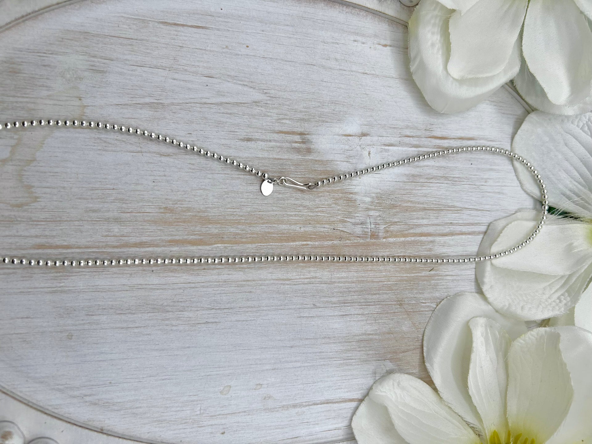 Navajo Made Strung 3 MM Sterling Silver Necklace