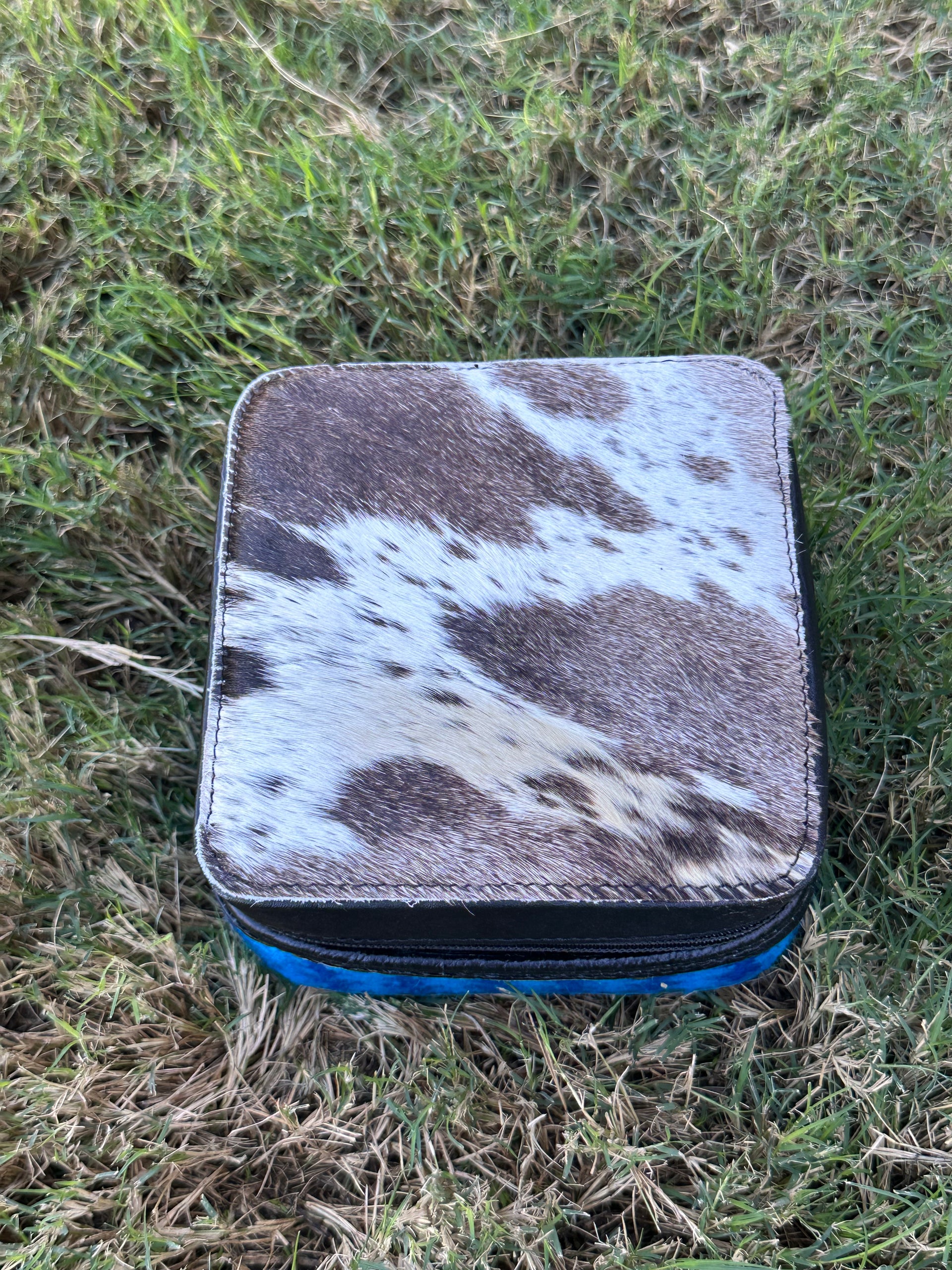 Genuine Leather Cowhide Jewelry Box