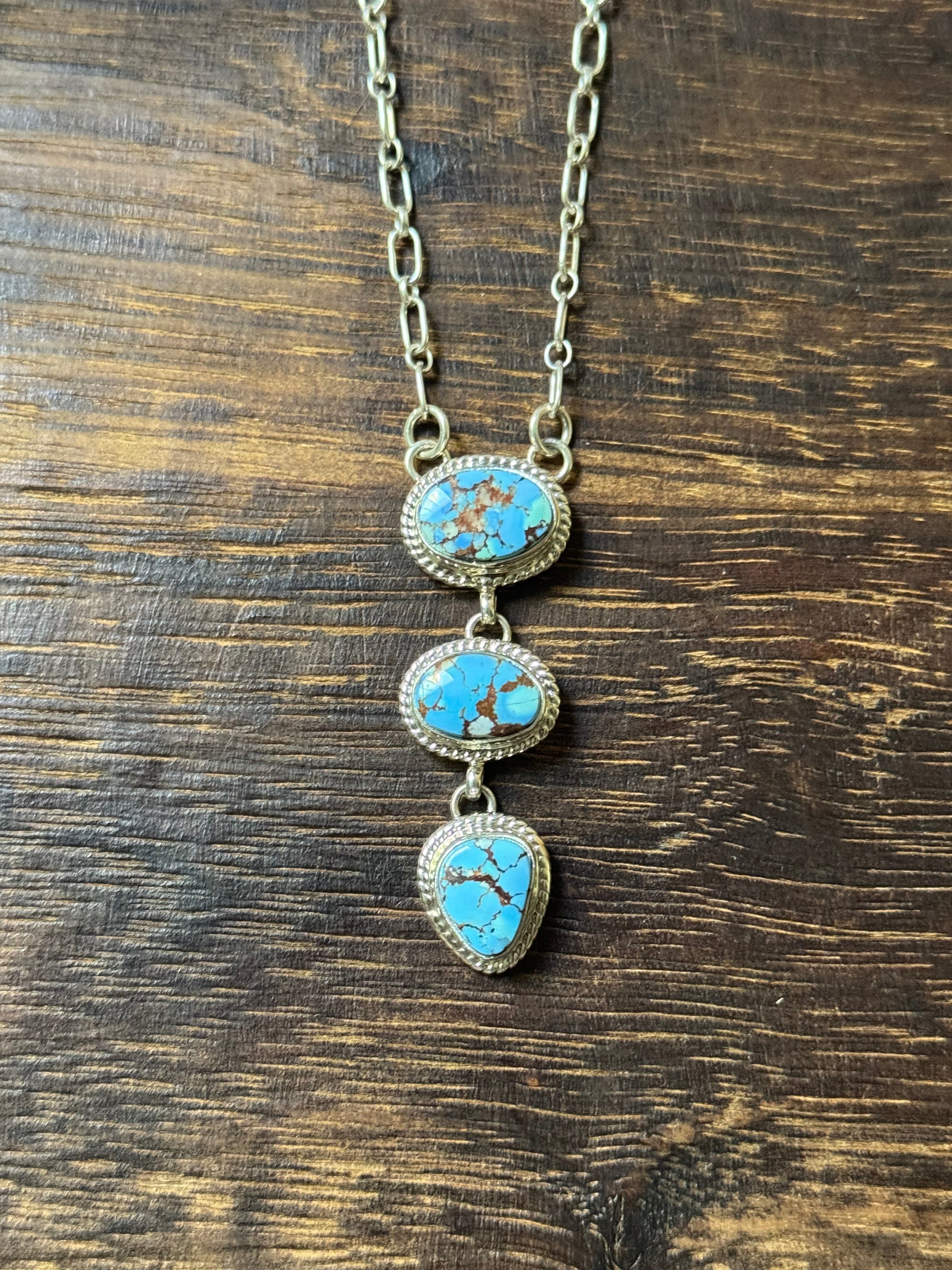 Sharon Francisco Golden Hills Turquoise & Sterling Silver Necklace