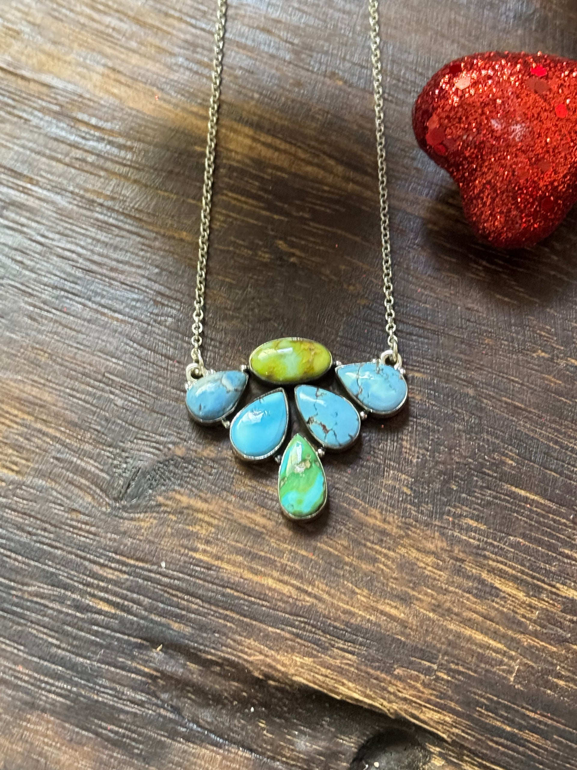Southwest Made Multi Stone & Sterling Silver Necklace