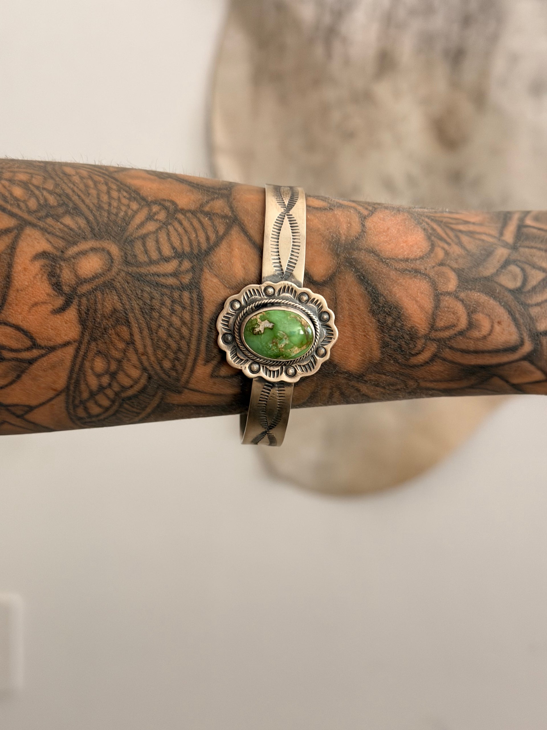 Danny Henio Sonoran Gold Turquoise & Sterling Silver Cuff Bracelet