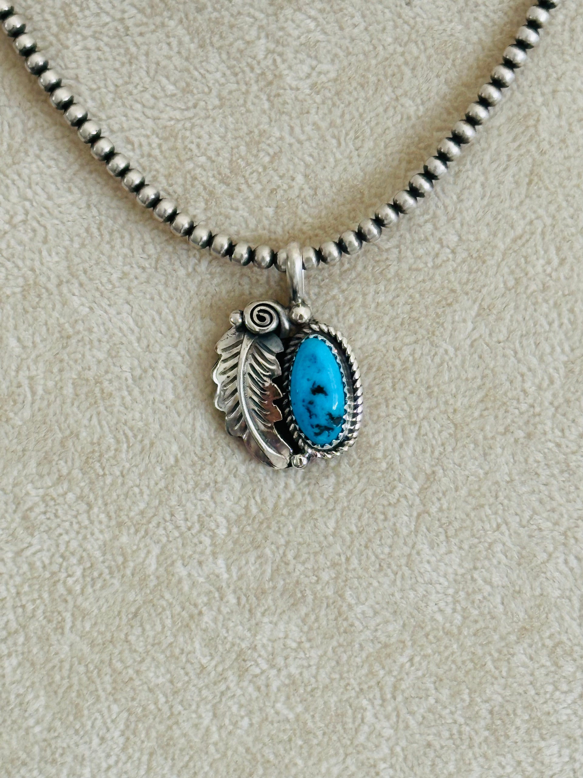 Julia Etsitty Kingman Turquoise & Sterling Silver Pendants