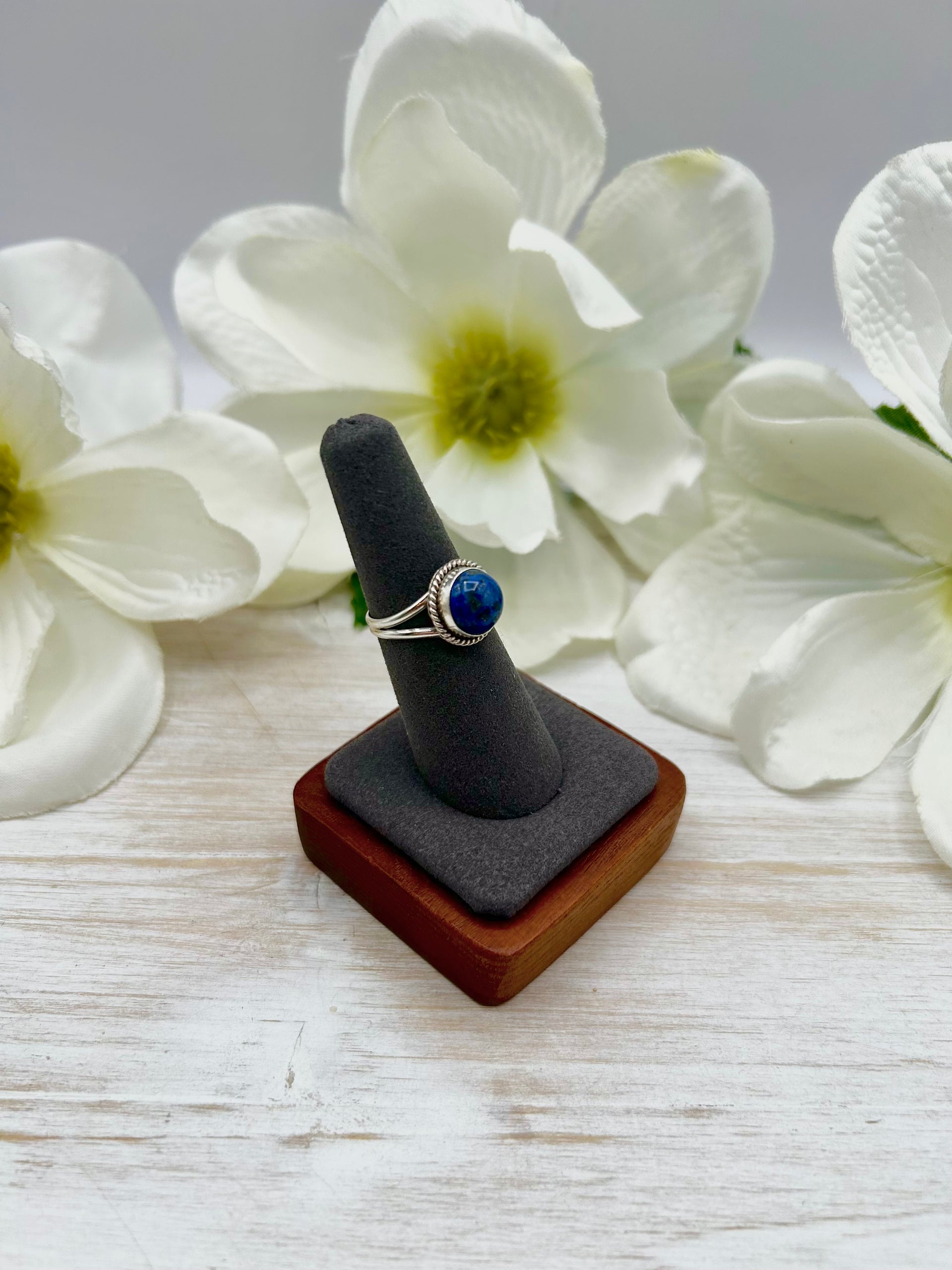 Navajo Made Lapis & Sterling Silver Ring
