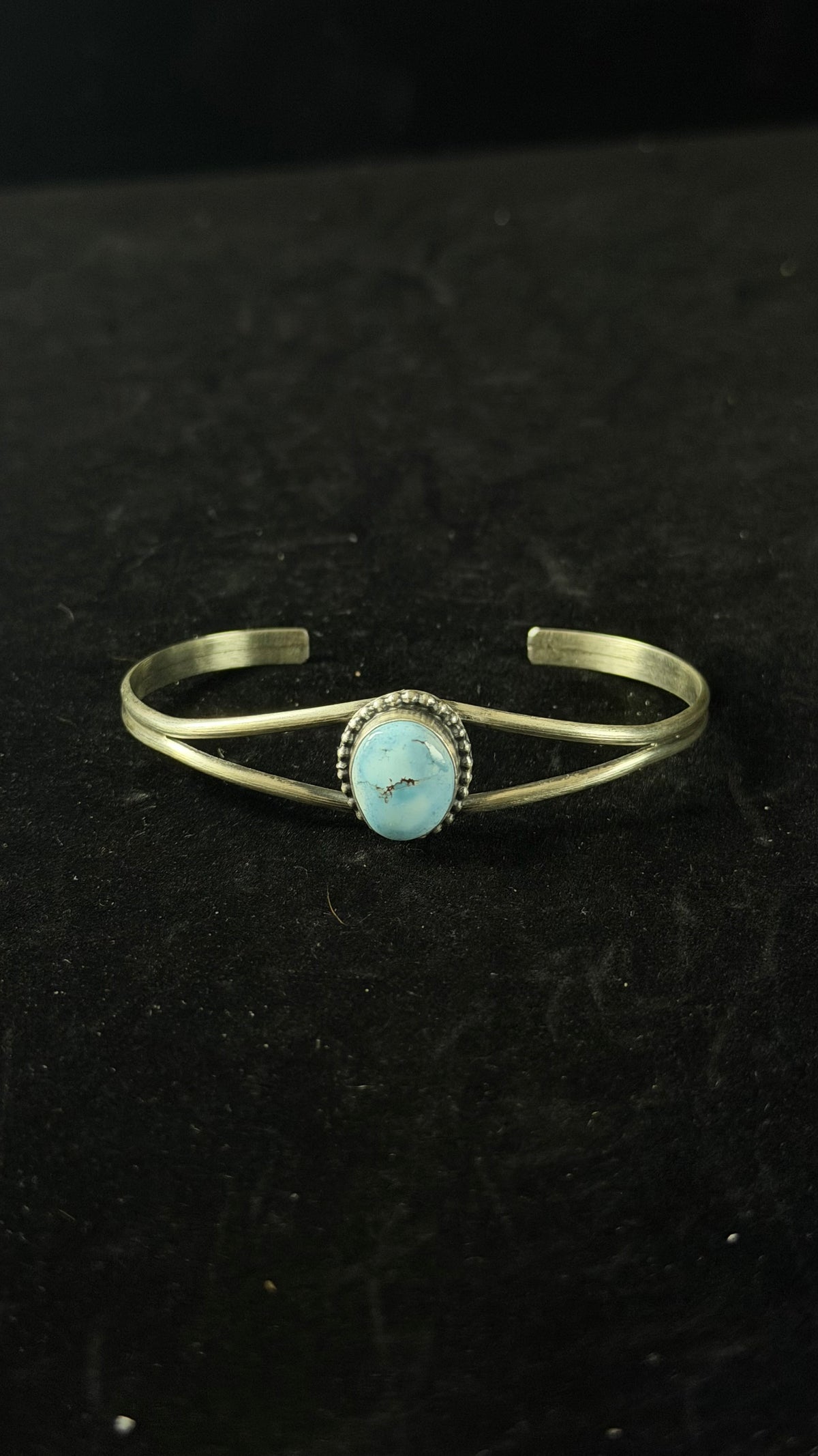 Dave Skeets Golden Hills Turquoise & Sterling Silver Cuff Bracelet
