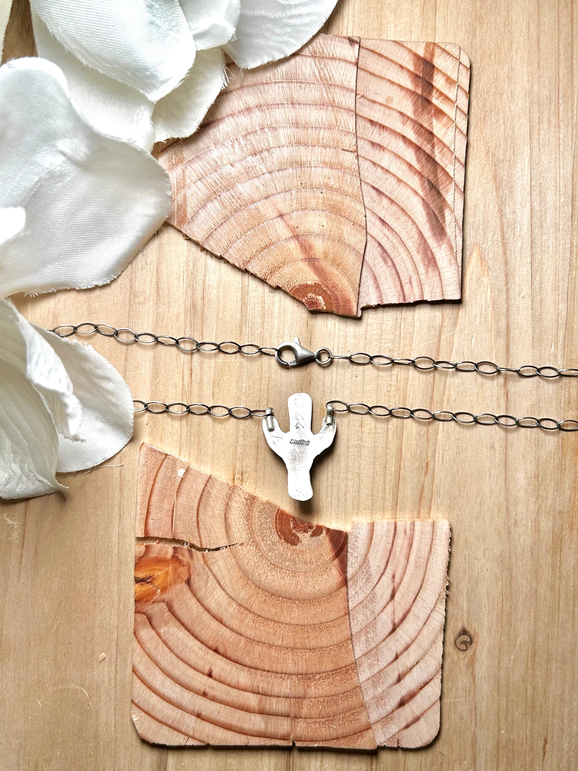 Navajo Made Kingman Turquoise & Sterling Silver Necklace