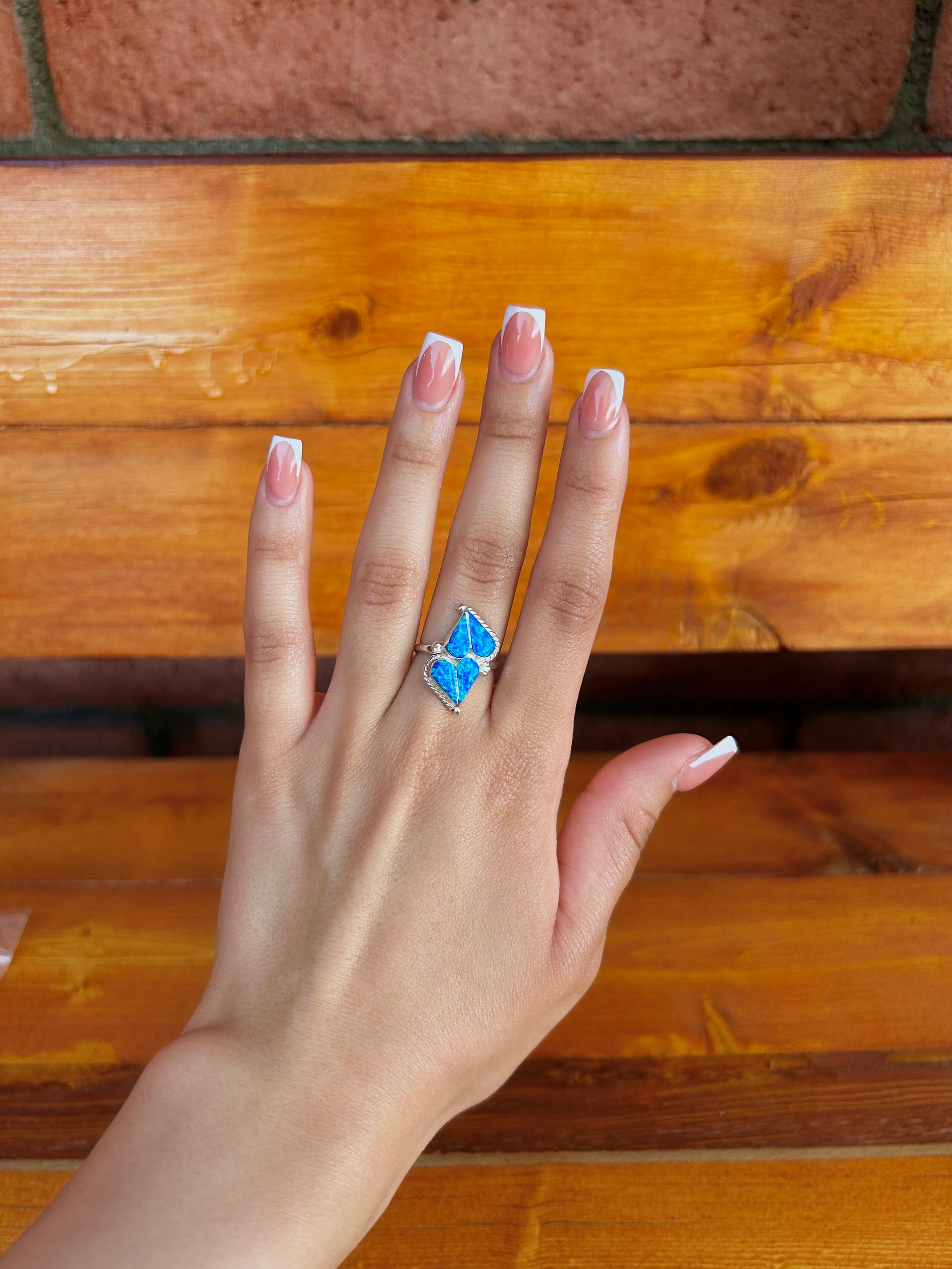 Navajo Made Opal & Sterling Silver Ring