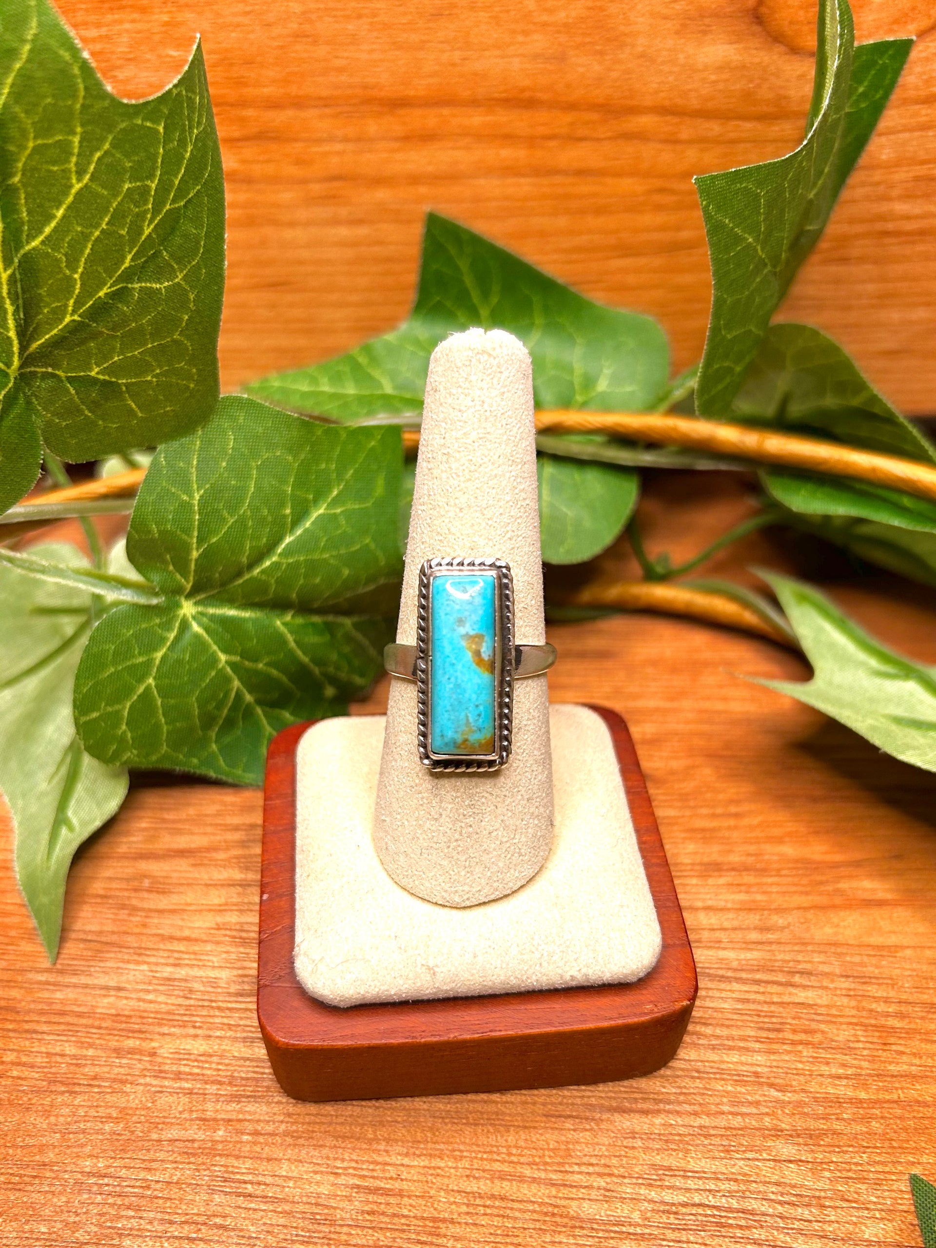 Augustine Largo Kingman & Sterling Sliver Cluster Ring Size 8.75