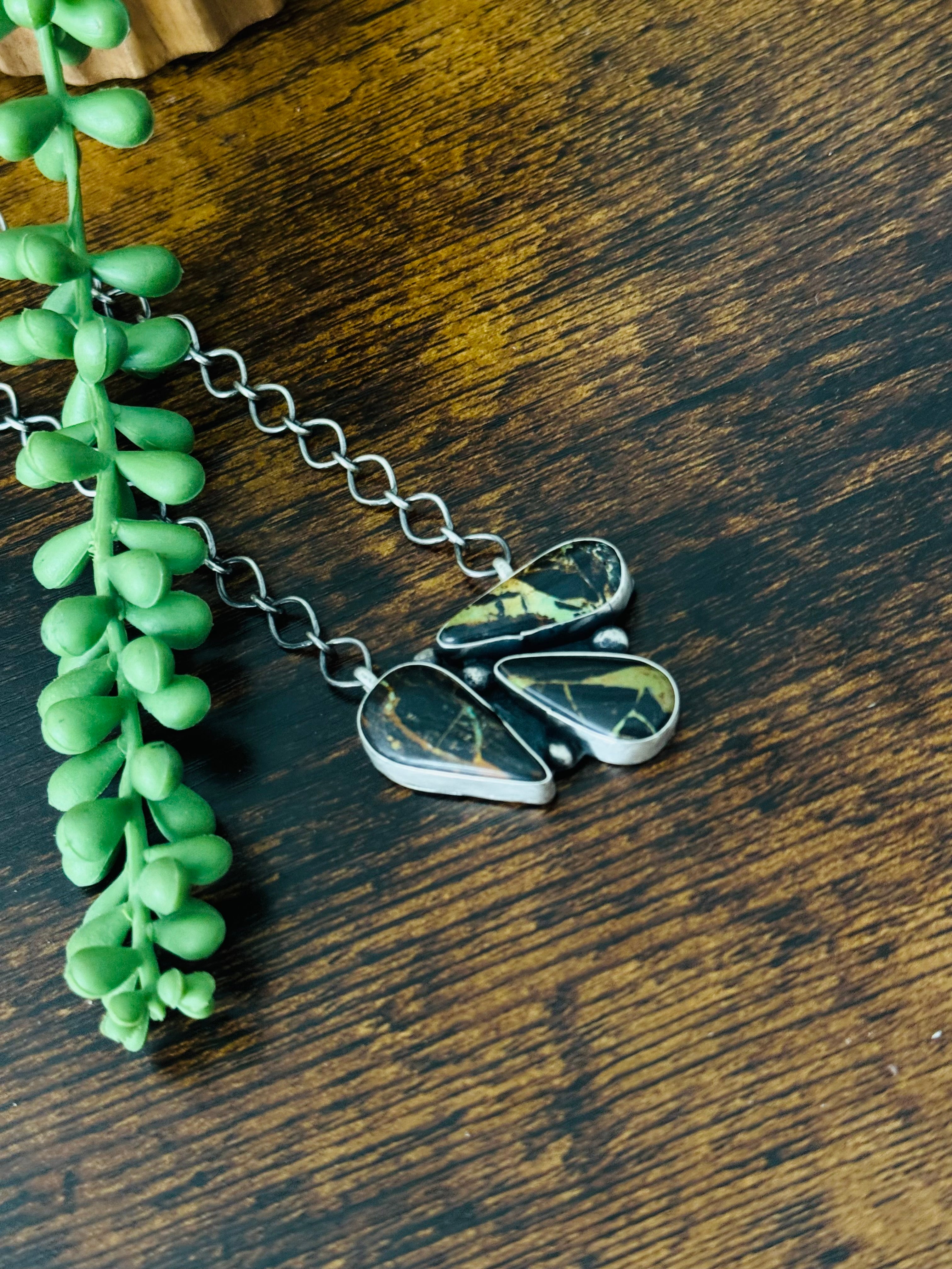 Ella Peters Black Jack Turquoise & Sterling Silver Necklace