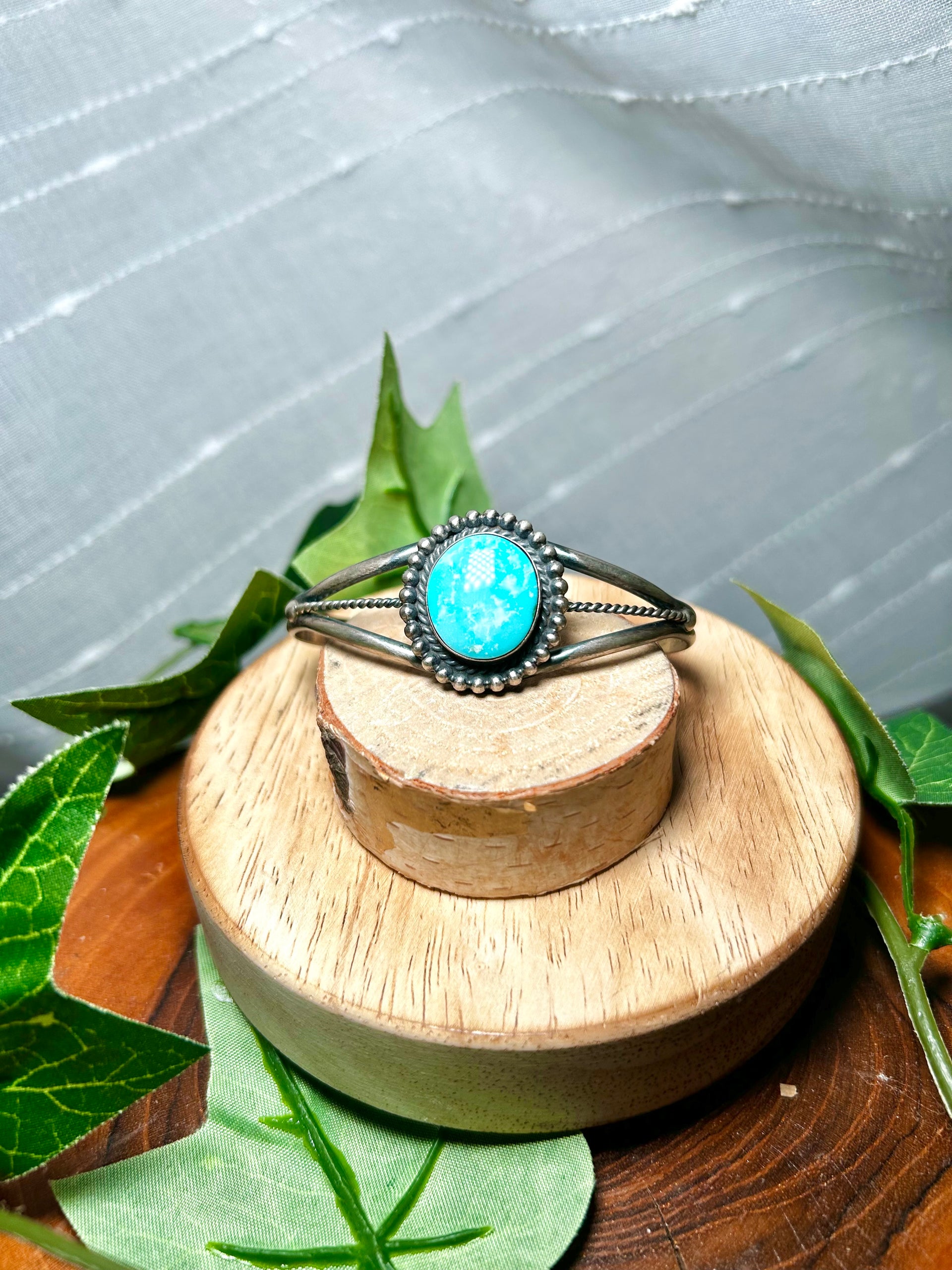 Dave Skeets Royston Turquoise & Sterling Silver Cuff Bracelet