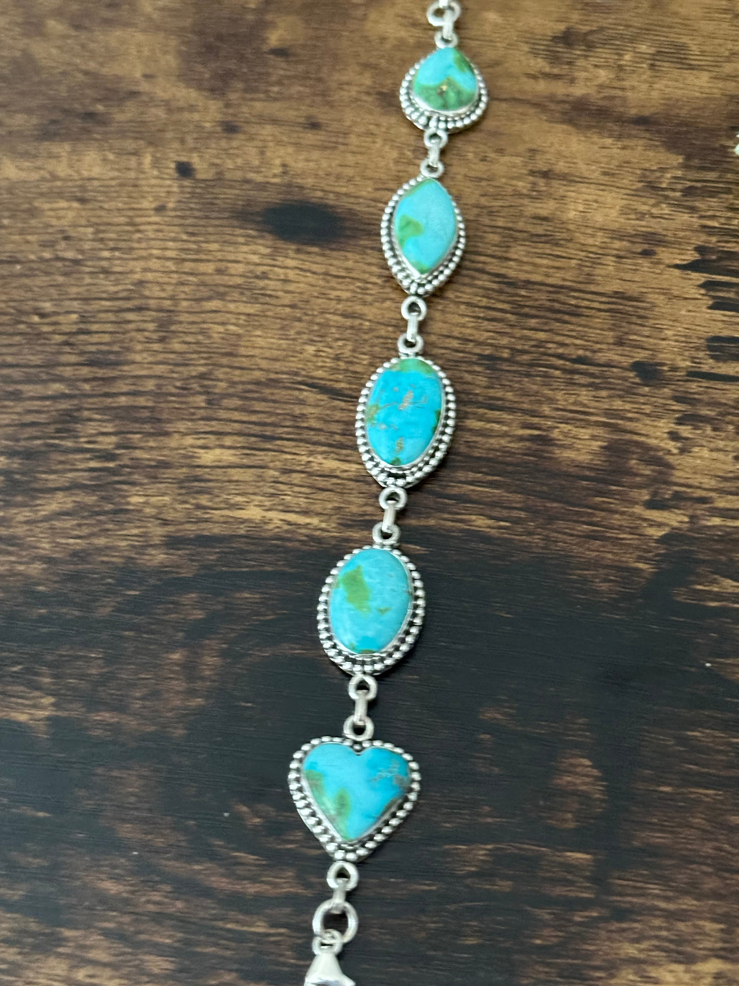 Southwest Made Sonoran Mountain Turquoise & Sterling Silver Bracelet