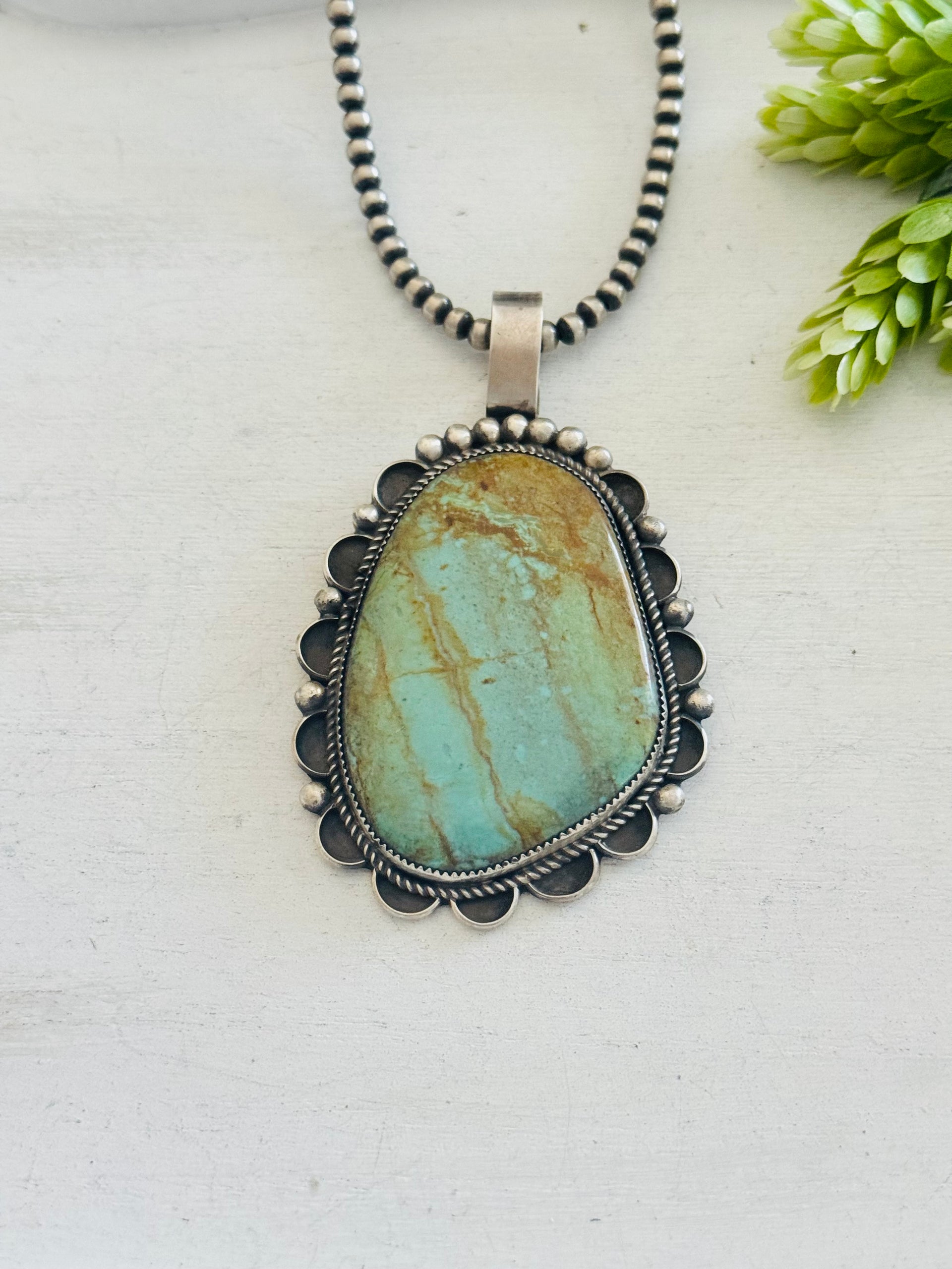 Juanita Mcdonal #8 Turquoise & Sterling Silver Pendant