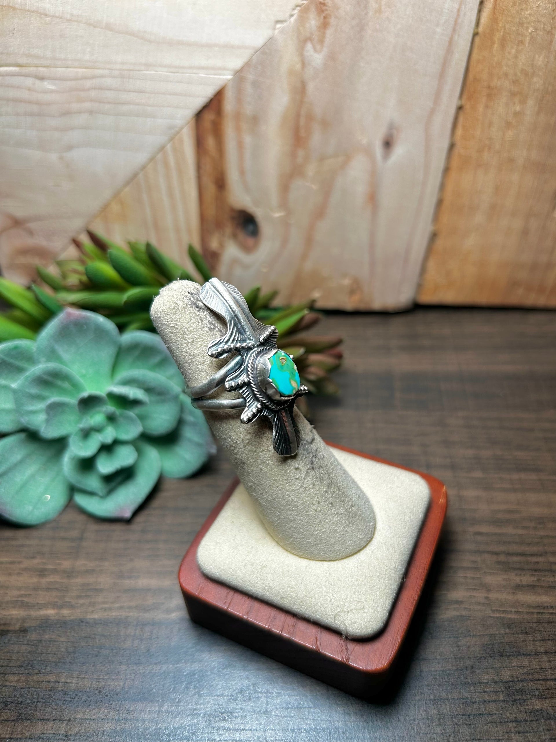 Kobe Martinez Sonoran Mountain Turquoise & Sterling Silver Adjustable Ring