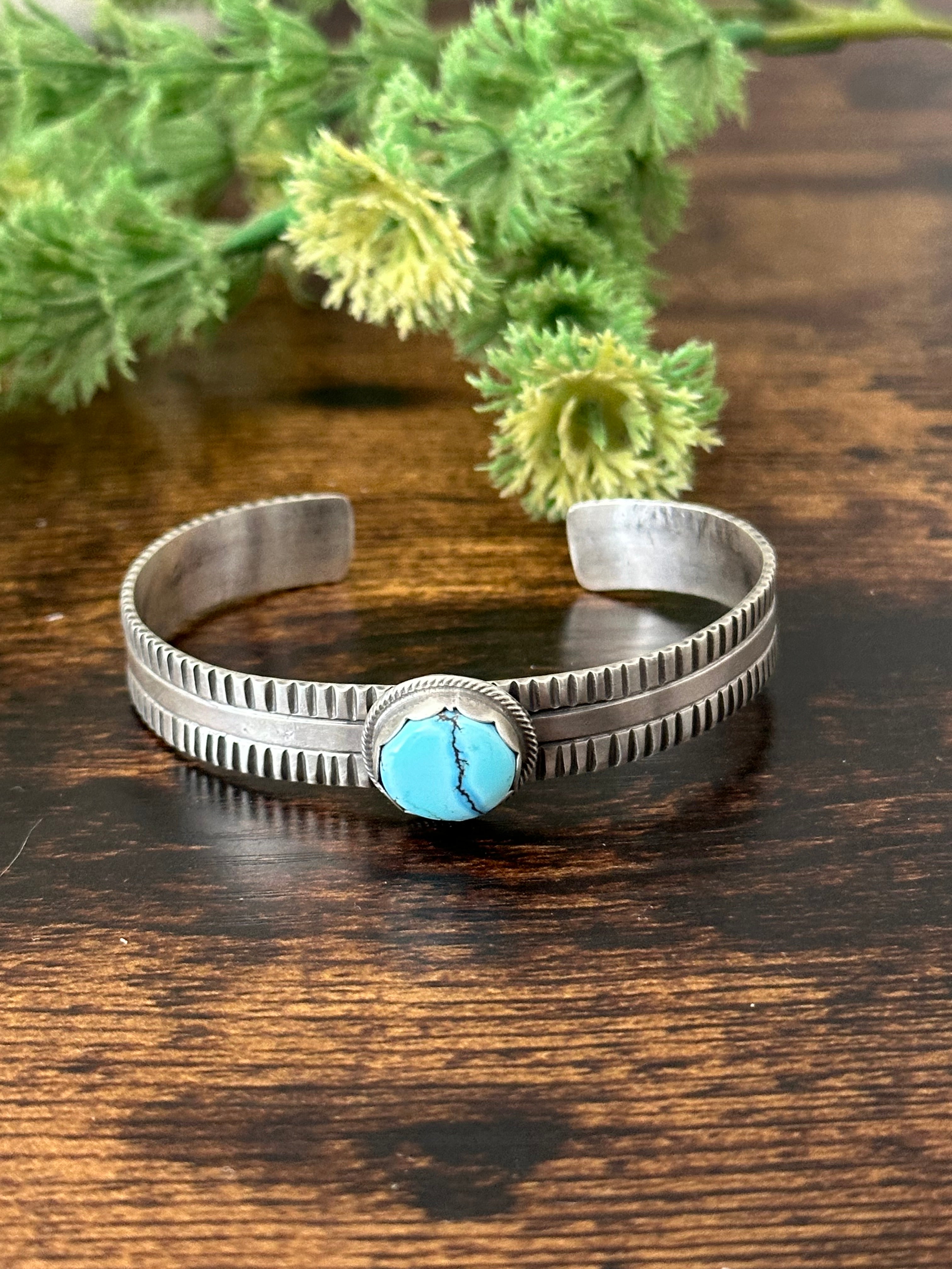 Tillie John Golden Hill’s Turquoise & Sterling Silver Cuff Bracelets