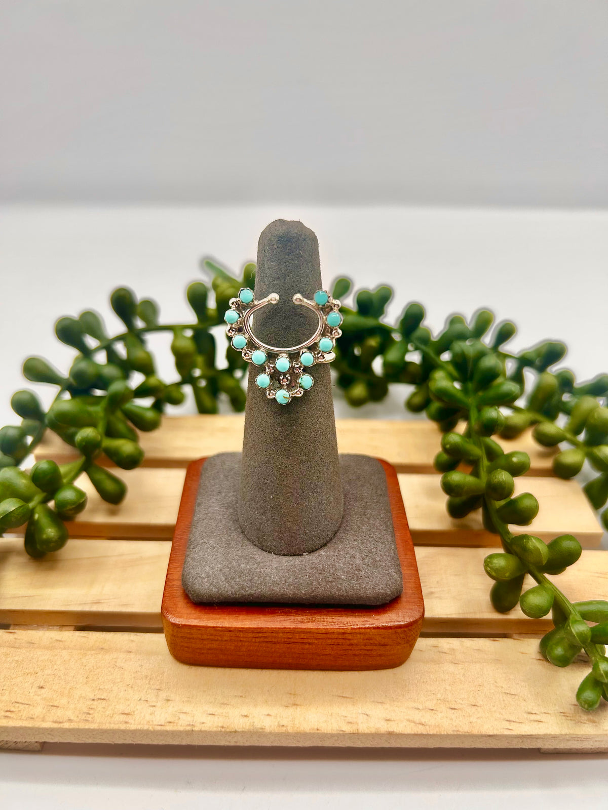 Zuni Made Kingman Turquoise & Sterling Silver Ring